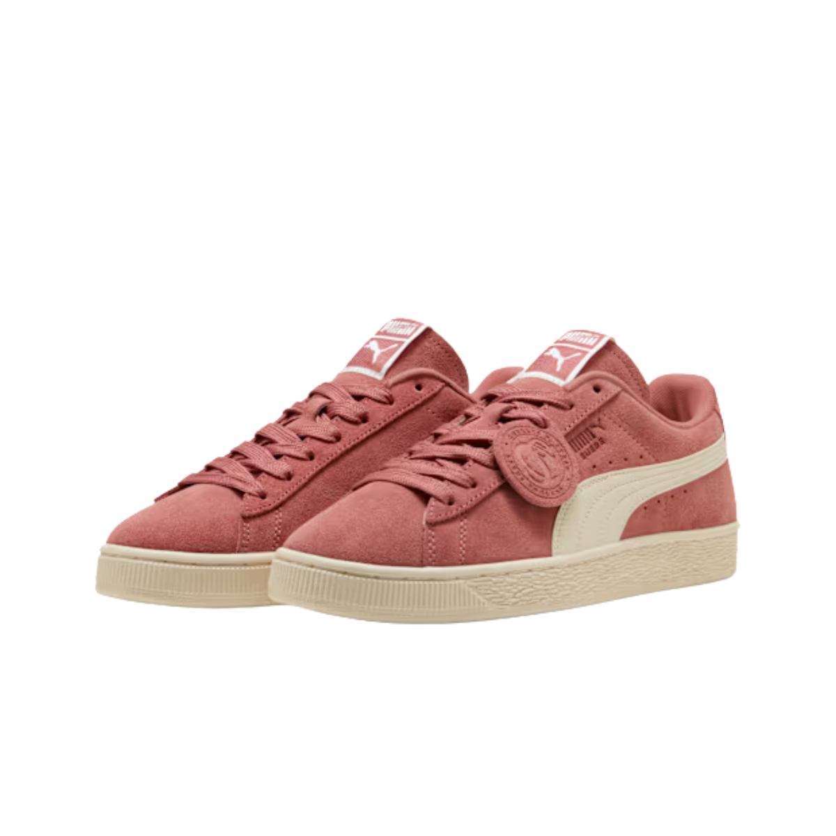 Puma Men Suede Charles F Stead Sneakers - Deeva Peach Alpine Snow