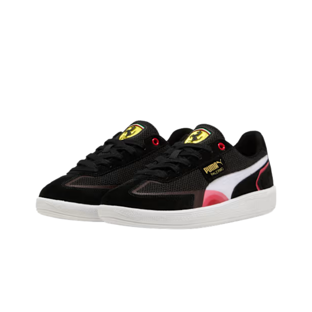 Puma Men Scuderia Ferrari Palermo Sneakers - Black White Rosso Corsa