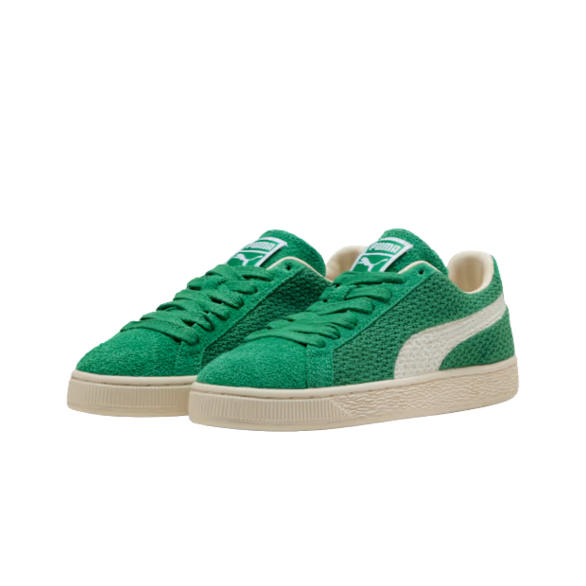 Puma Men Suede Crochet Sneakers - Archive Green White