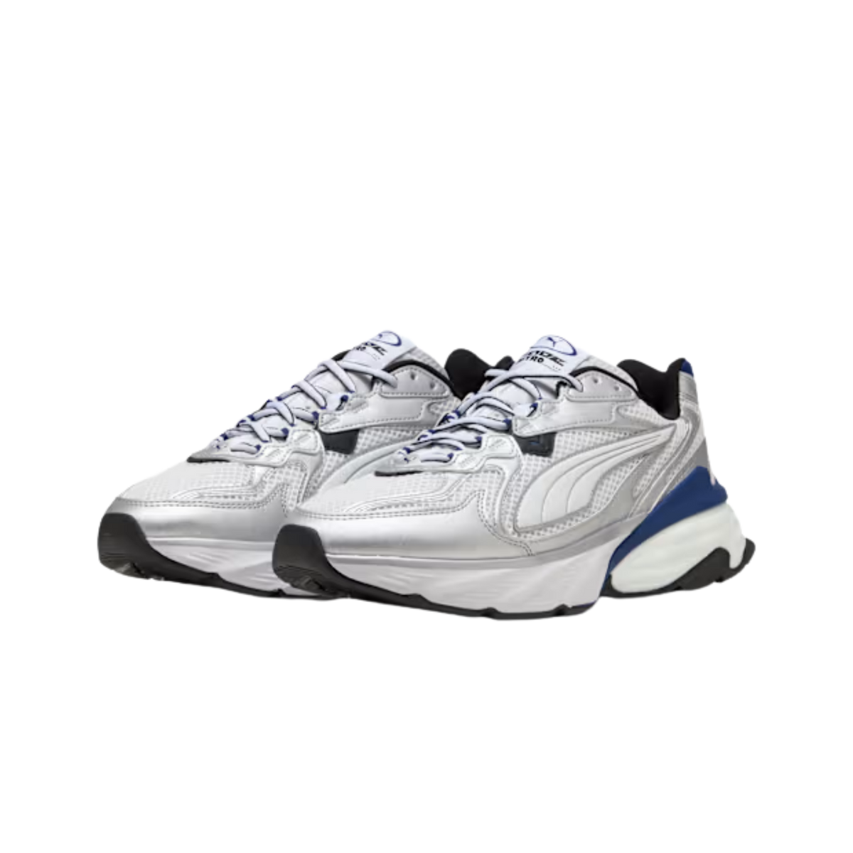 Puma Men Fade Sneakers - Silver White Blue Jewel