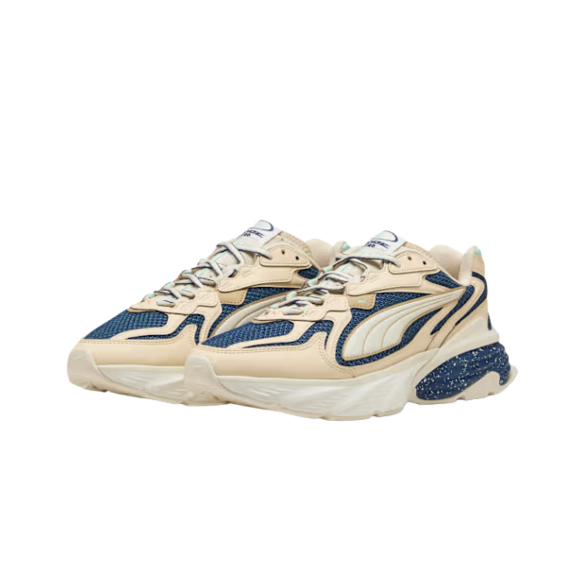 Puma Men Fade Sneakers - Canvas Blue Jewel Alpine Snow