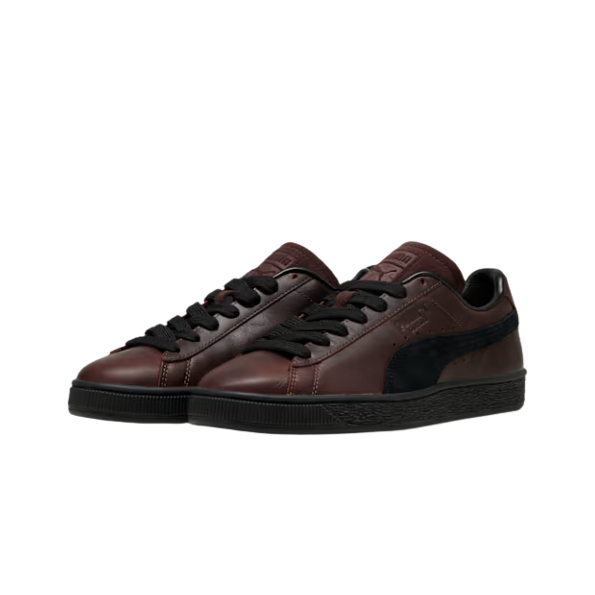 Puma Men Suede Dressed Sneakers - Leather Brown Black
