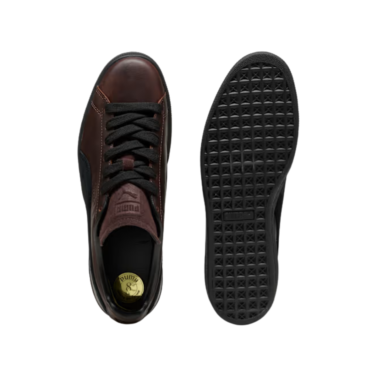 Puma Men Suede Dressed Sneakers - Leather Brown Black