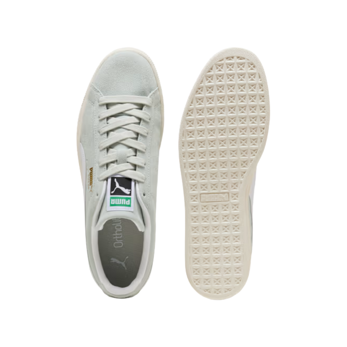 Puma Men Suede Classic Sneakers - Créme De Mint White