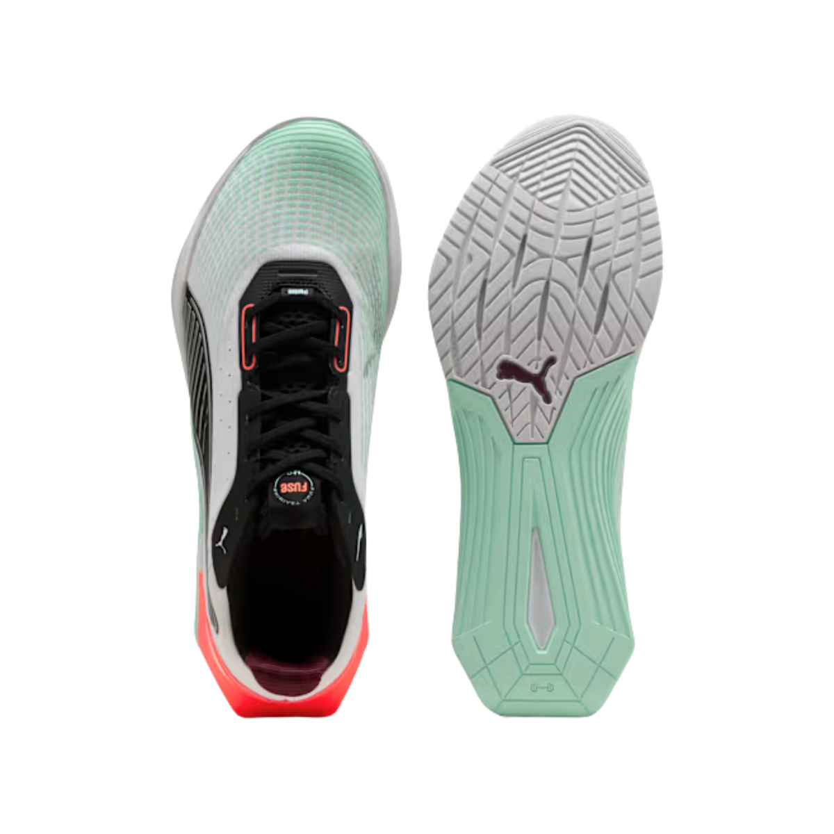 Puma Men Fuse 4.0 Training Shoes - White Mint Melt Glowing Red Black Ruby Shimmer