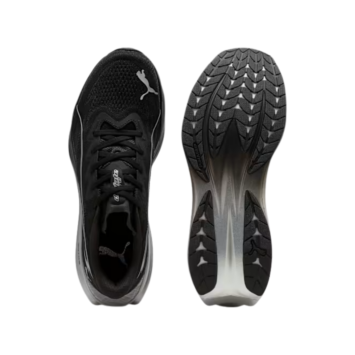 Puma Men Deviate Pure Nitro™ - Black Flat Dark Gray Silver