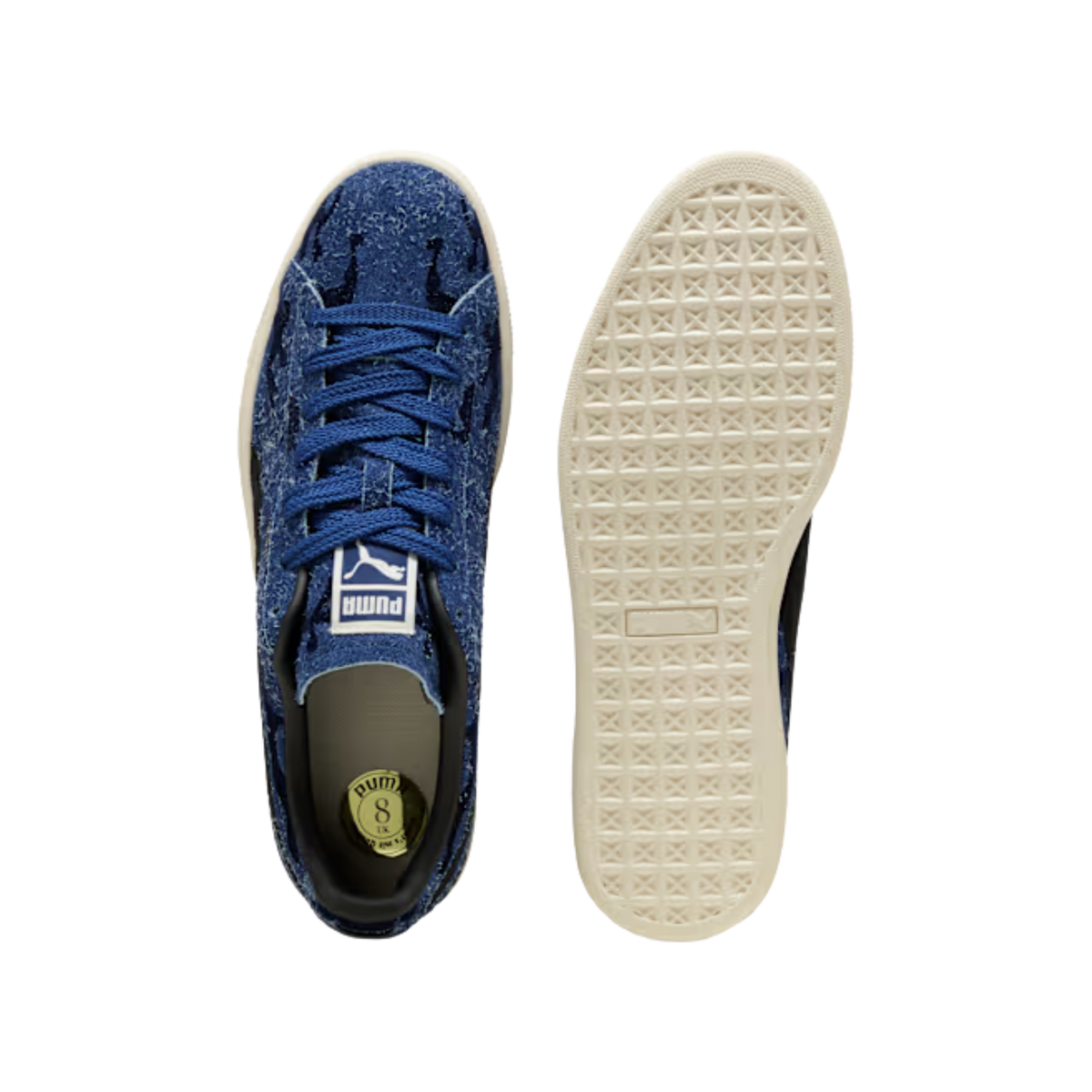 Puma Men Suede Flock Sneakers - Blue Jewel Club Navy