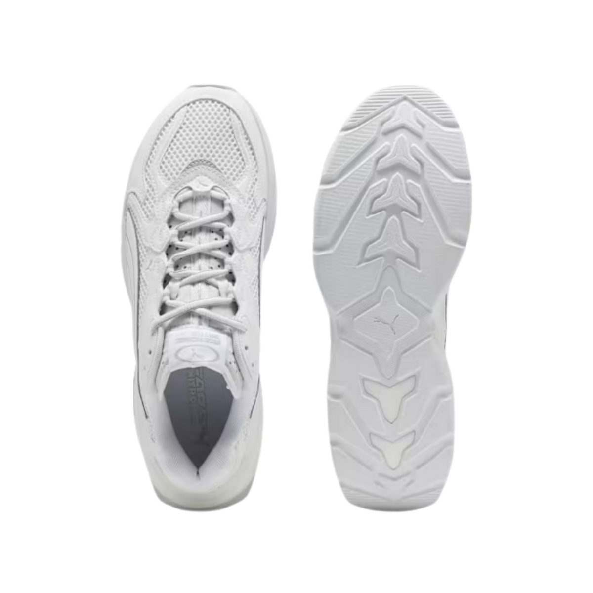 Puma Men Fade Sneakers - White Silver