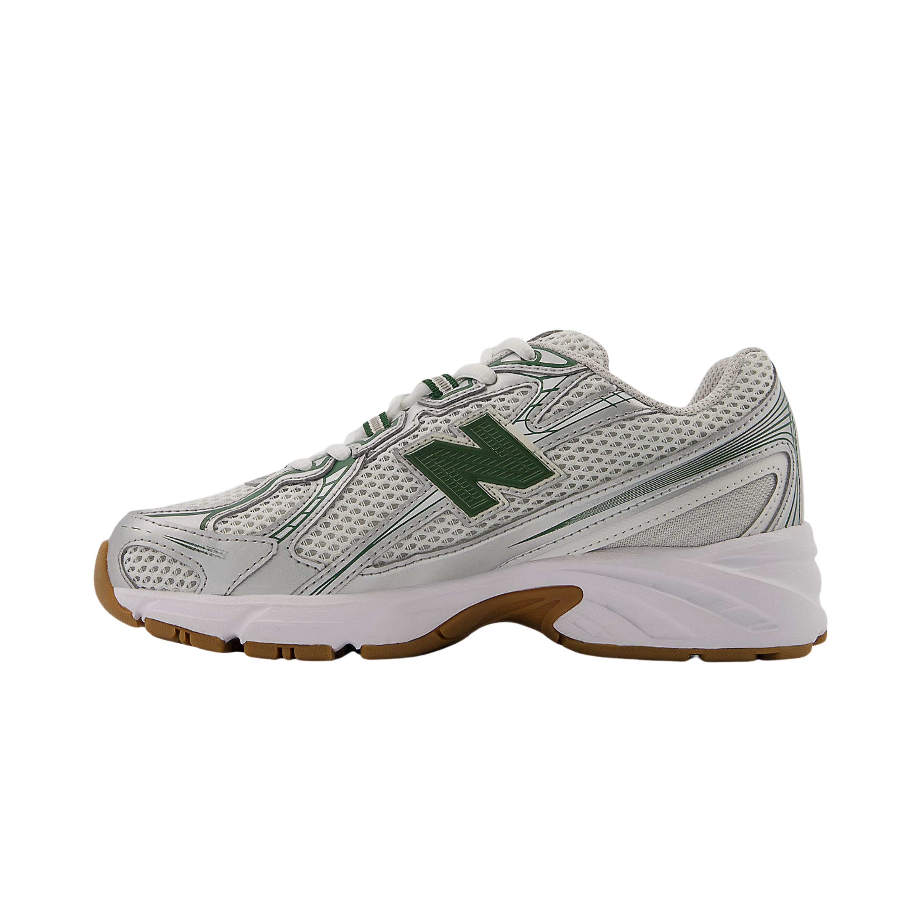 New Balance Big Kids 740 - Silver Metalic Dark Alpine Green