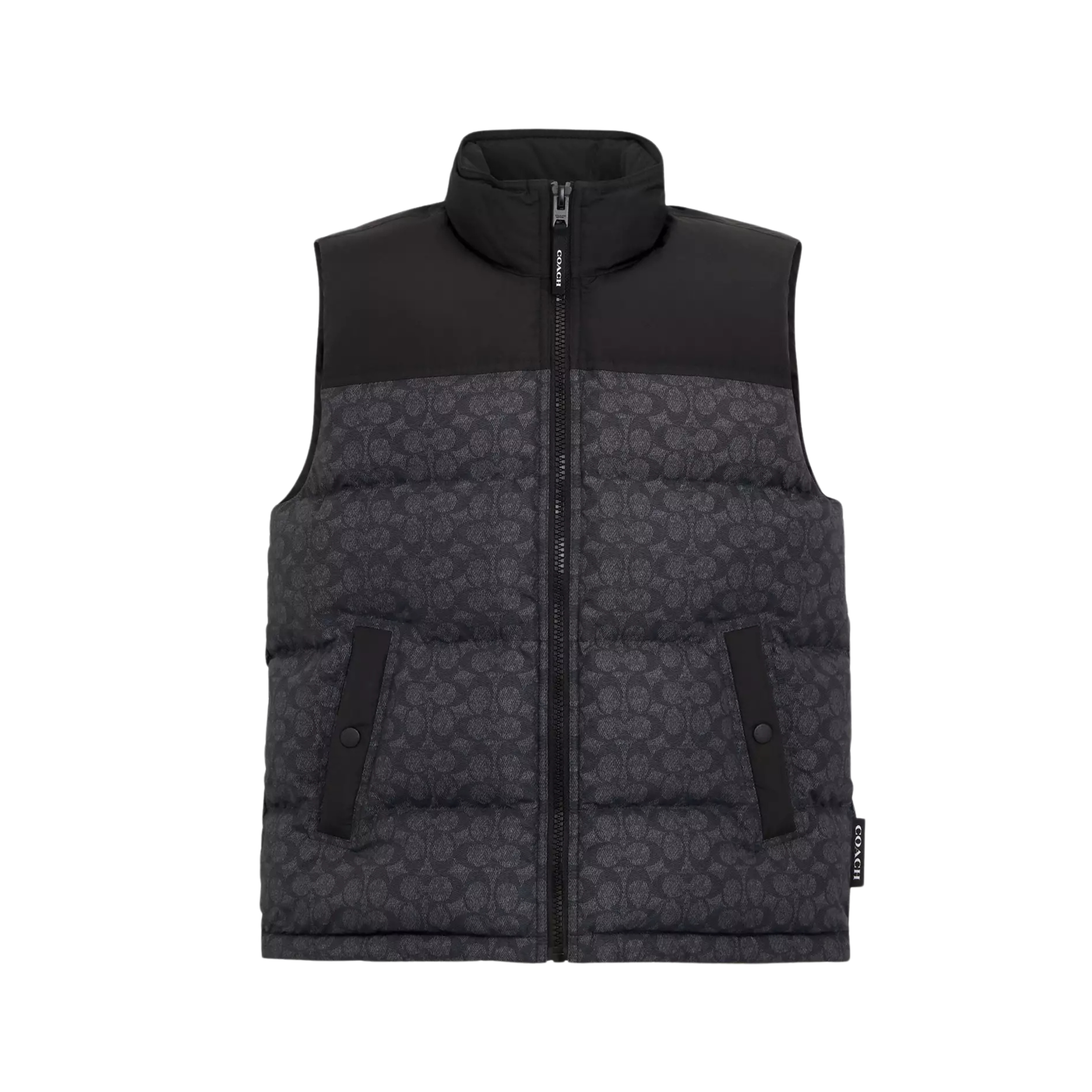 Coach Men Down Vest - Charcoal