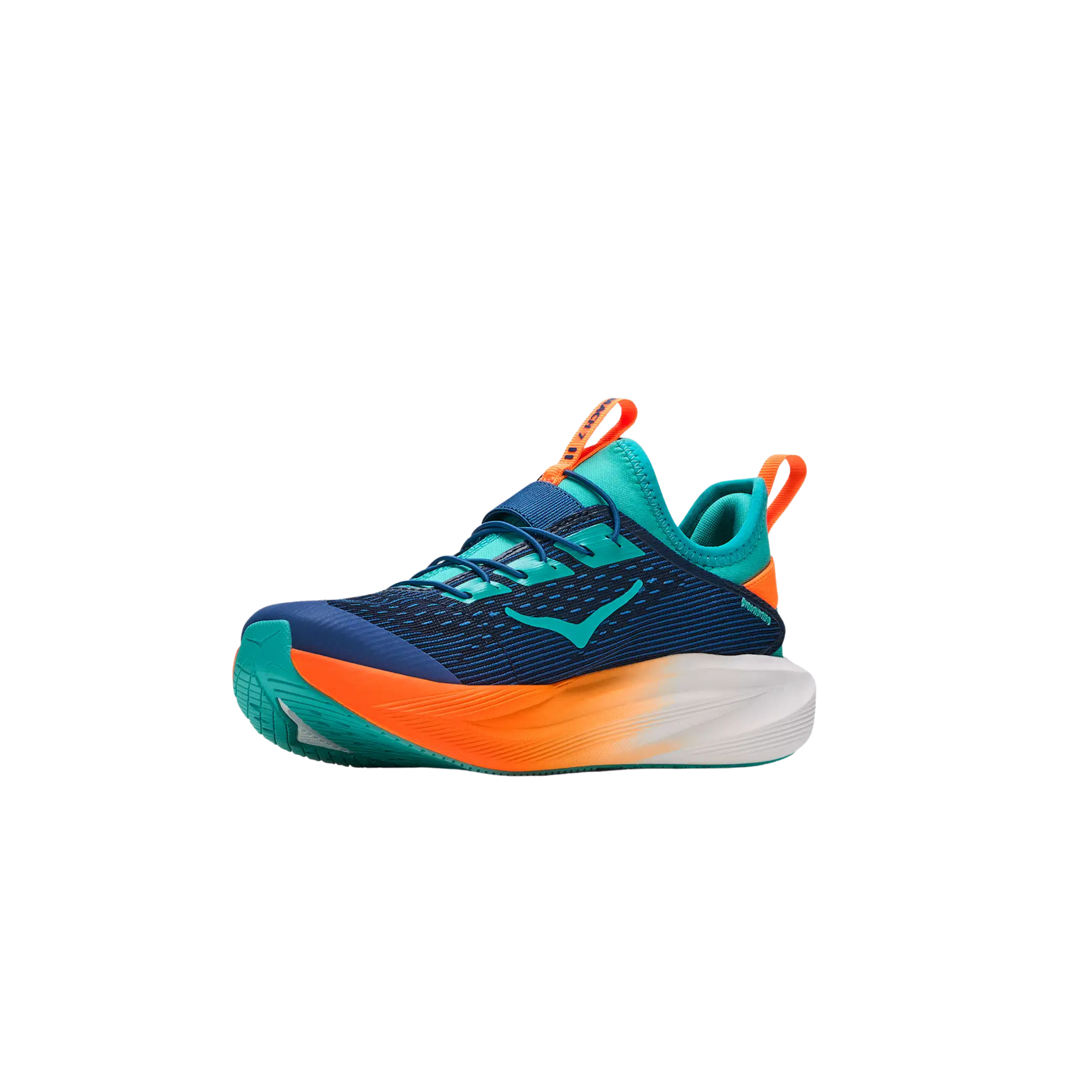 Hoka Kids Mach 7 - Night Glow Blue Neon Tangerine