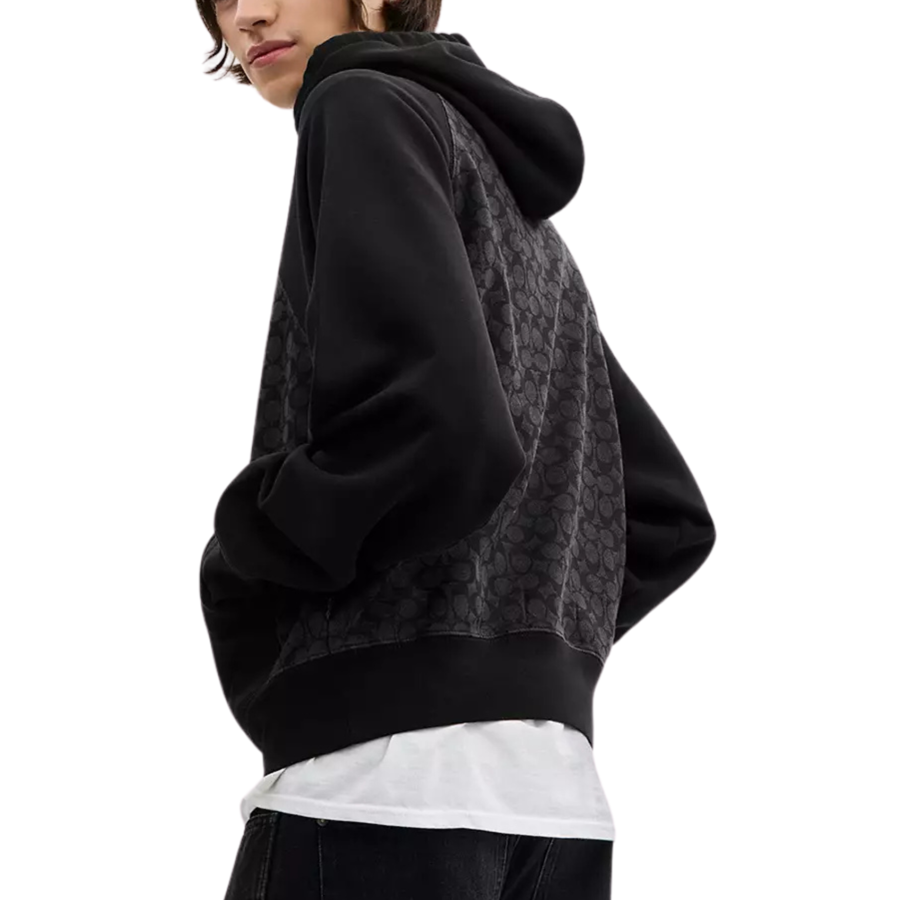 Coach Men Signature Hoodie - Charcoal Signature