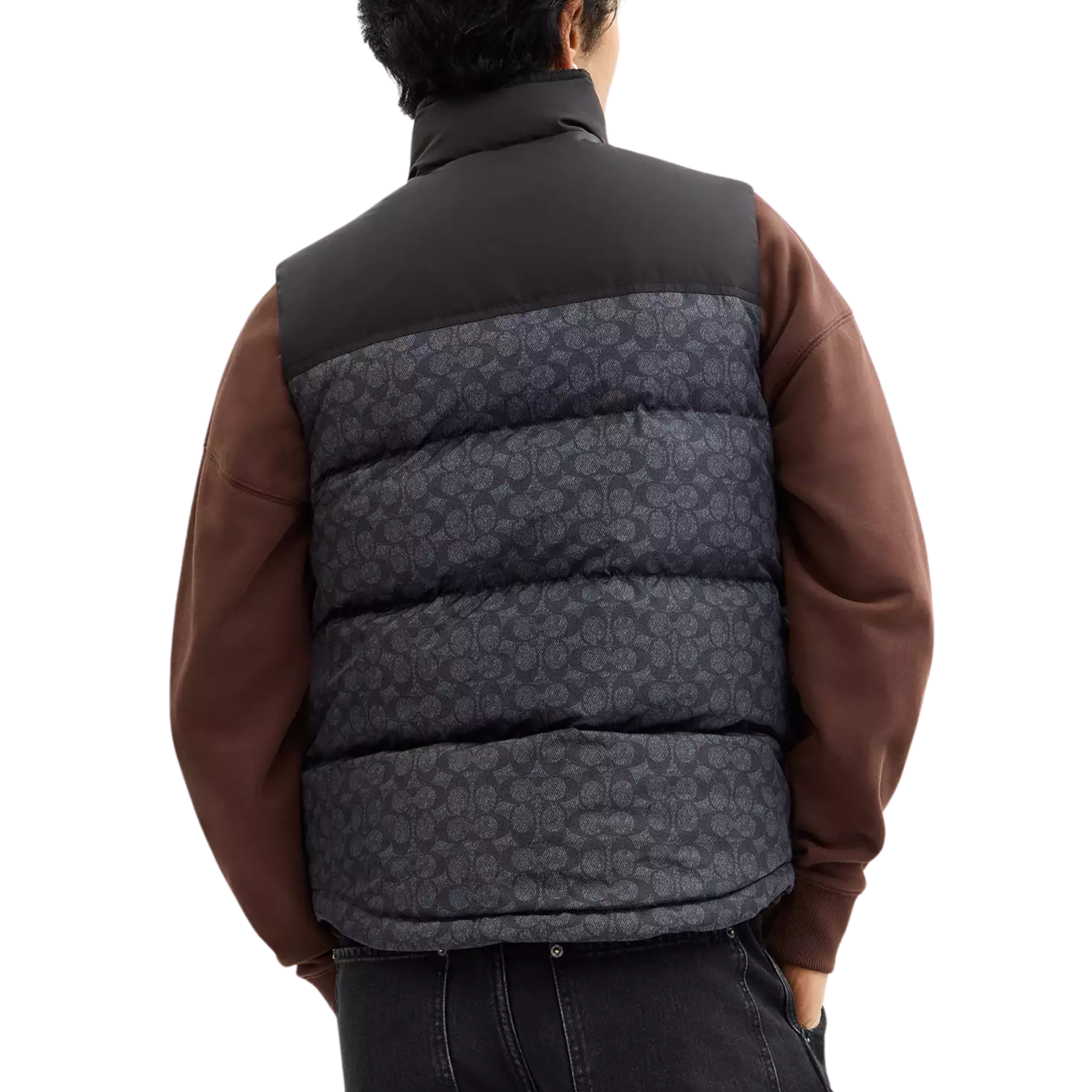 Coach Men Down Vest - Charcoal