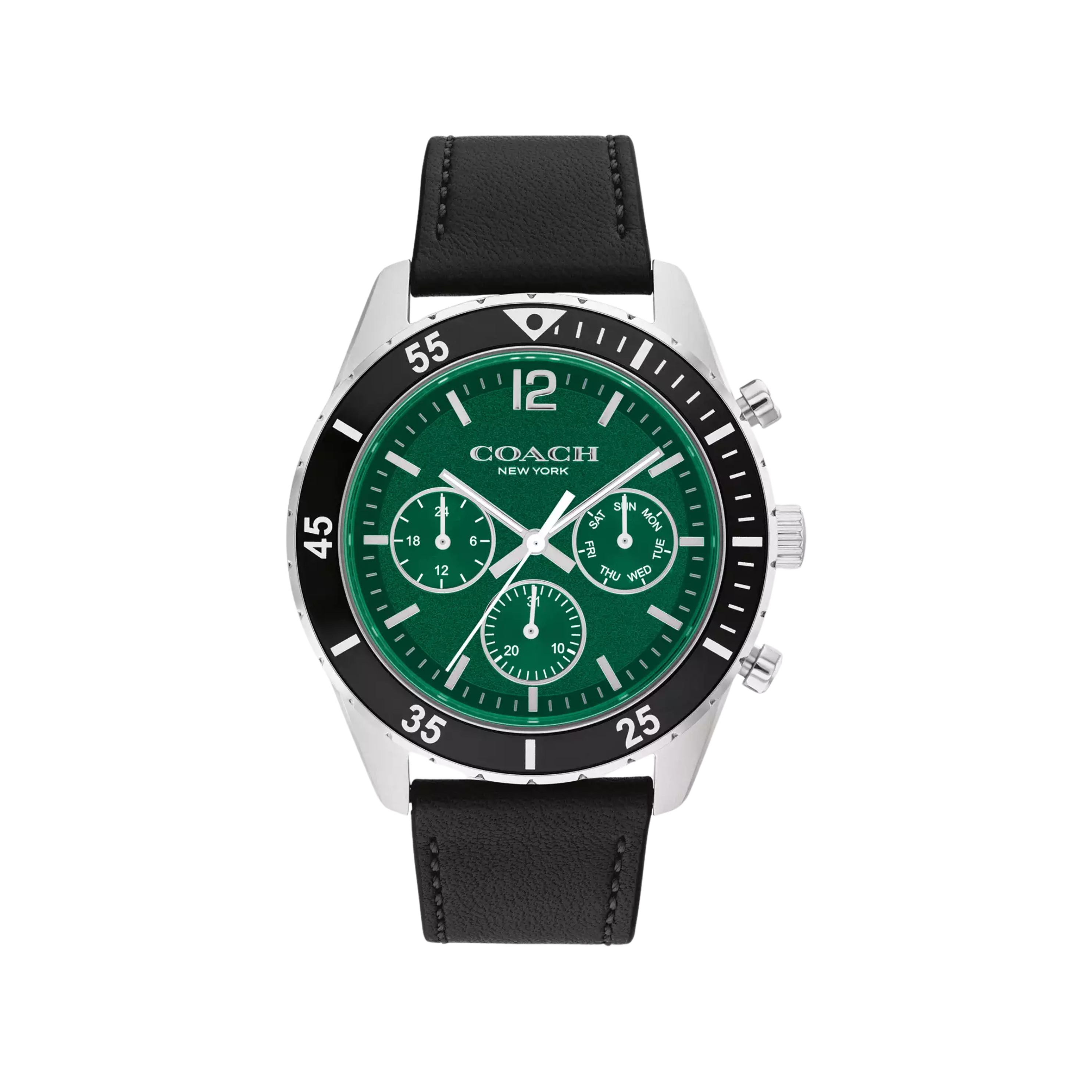 Coach Men Cole Watch 44 Mm - Black Green