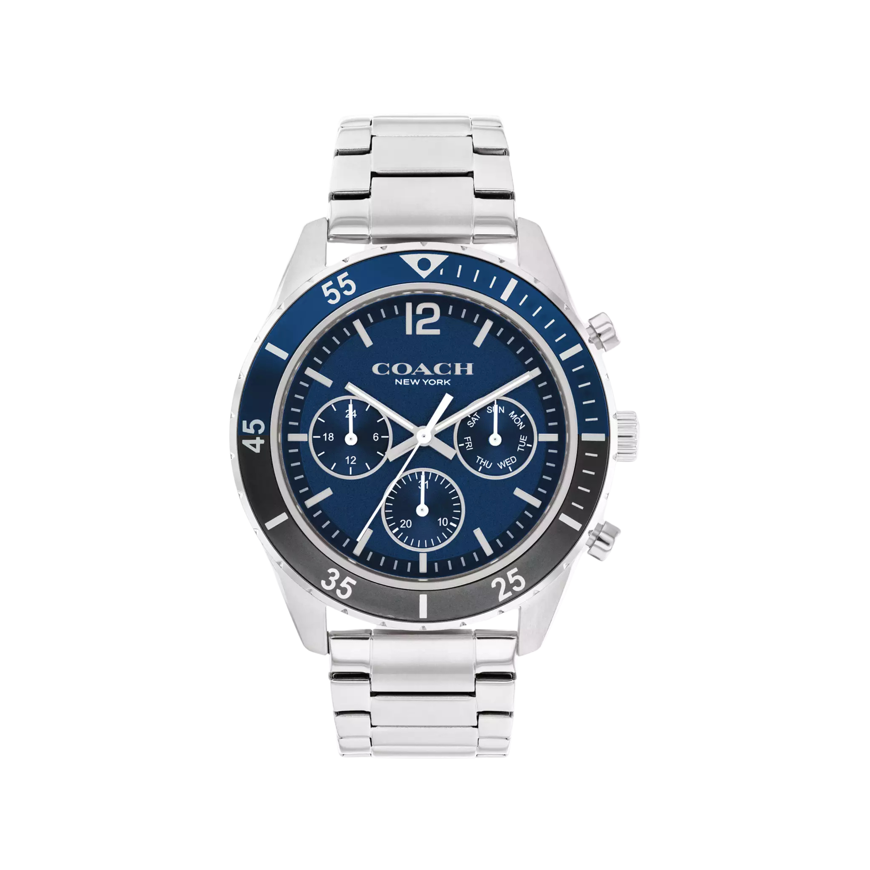 Coach Men Cole Watch 44 Mm - Stainless Steel