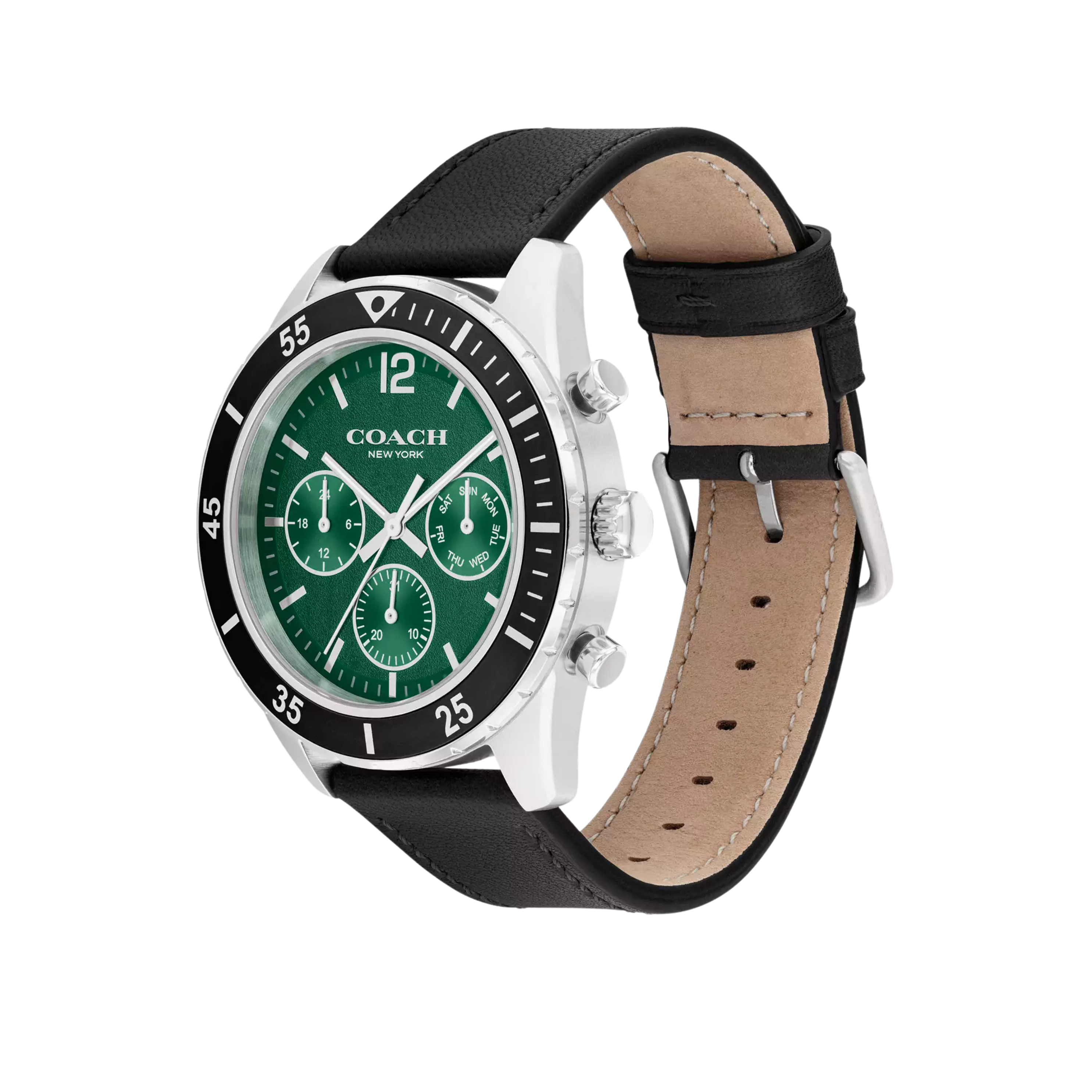 Coach Men Cole Watch 44 Mm - Black Green