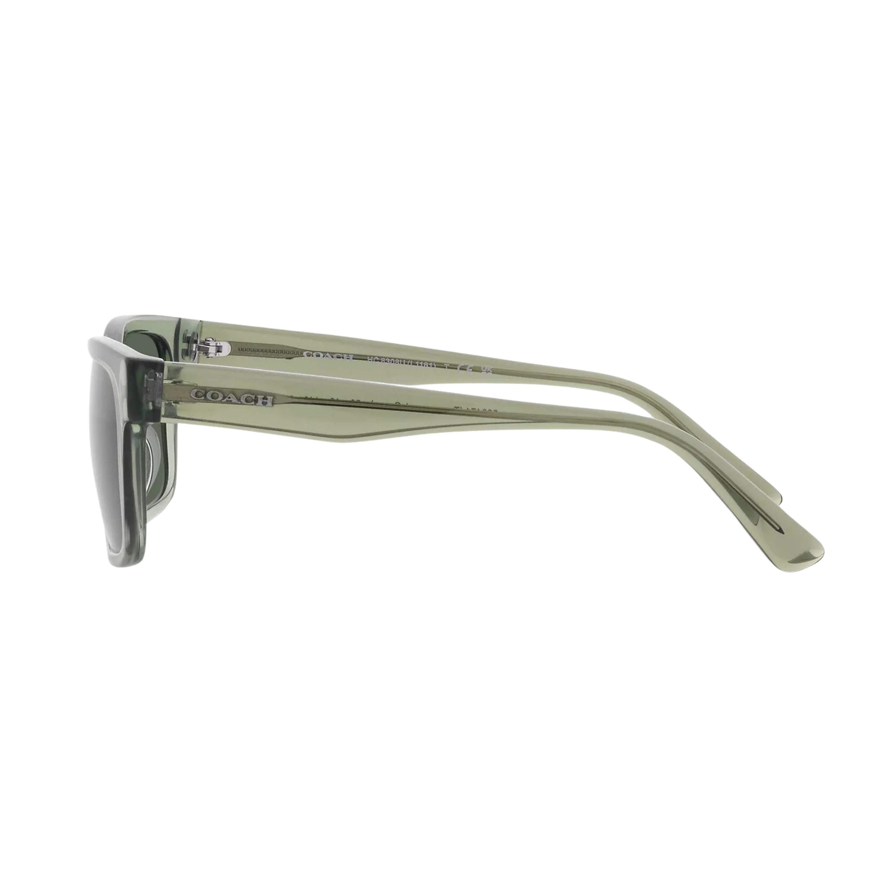 Coach Men Square Frame Sunglasses - Transparent Green