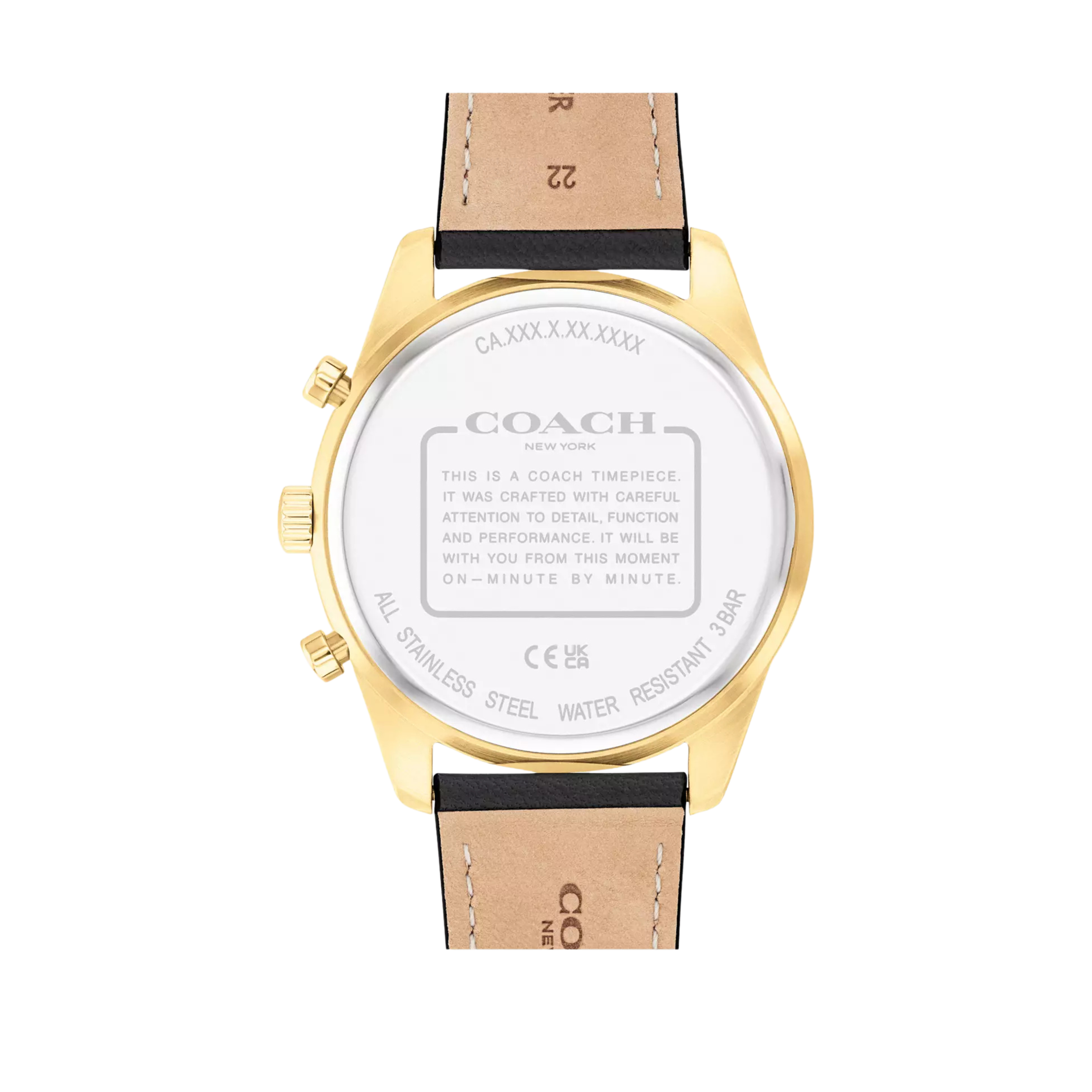 Coach Men Cole Watch 44 Mm - Black Gold