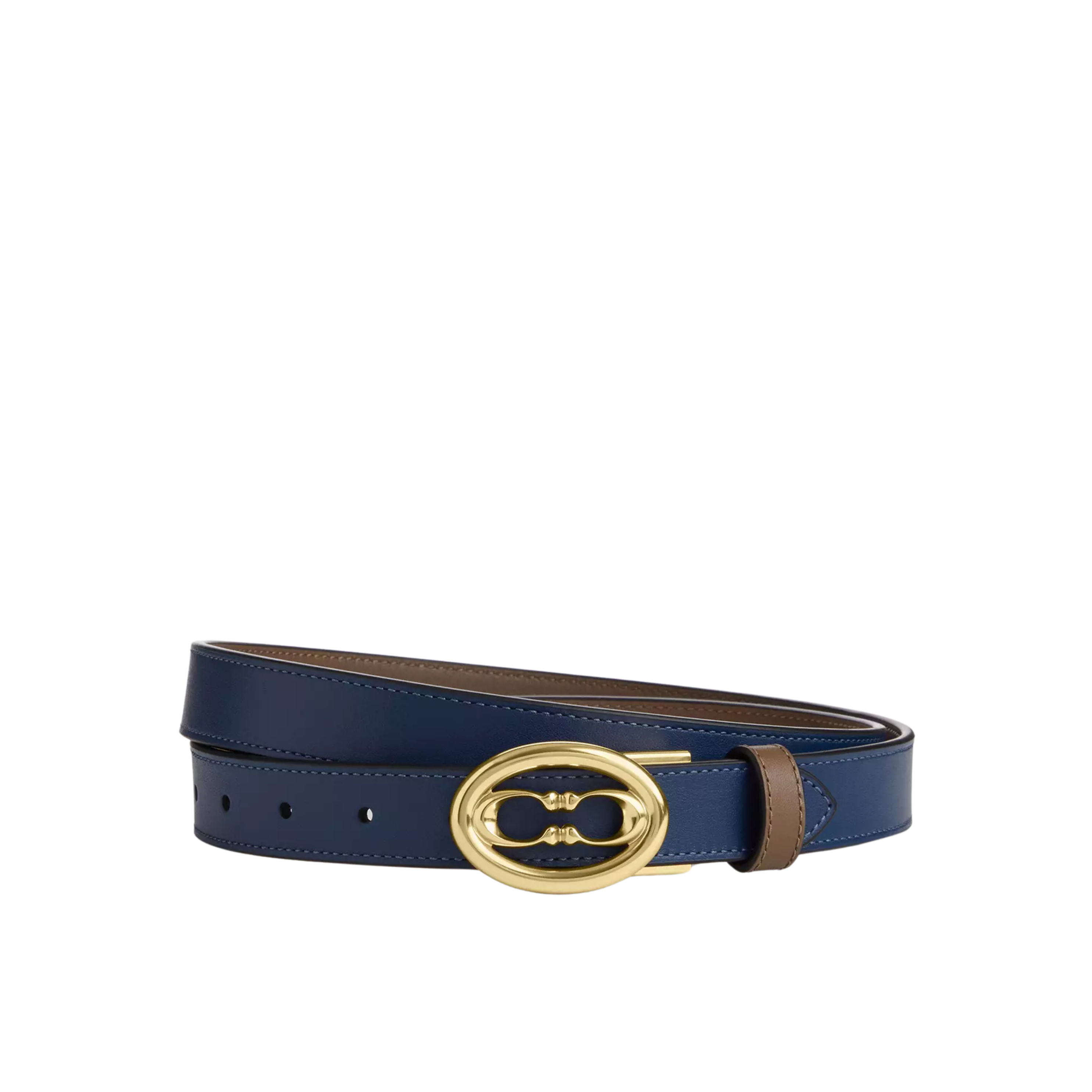 Coach Women Buckle Cut To Size Belt 25 Mm - Deep Blue Dark Stone