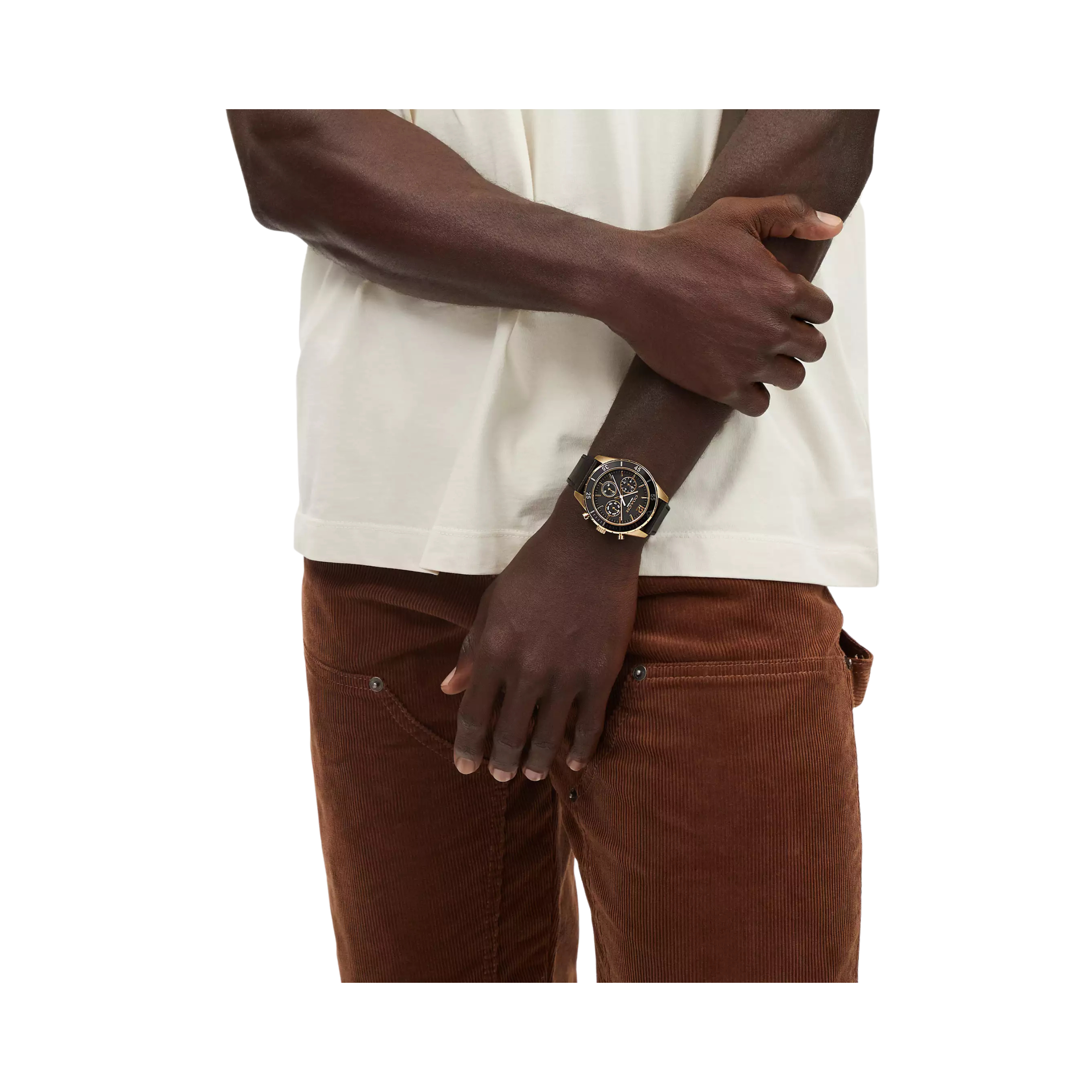 Coach Men Cole Watch 44 Mm - Black Gold