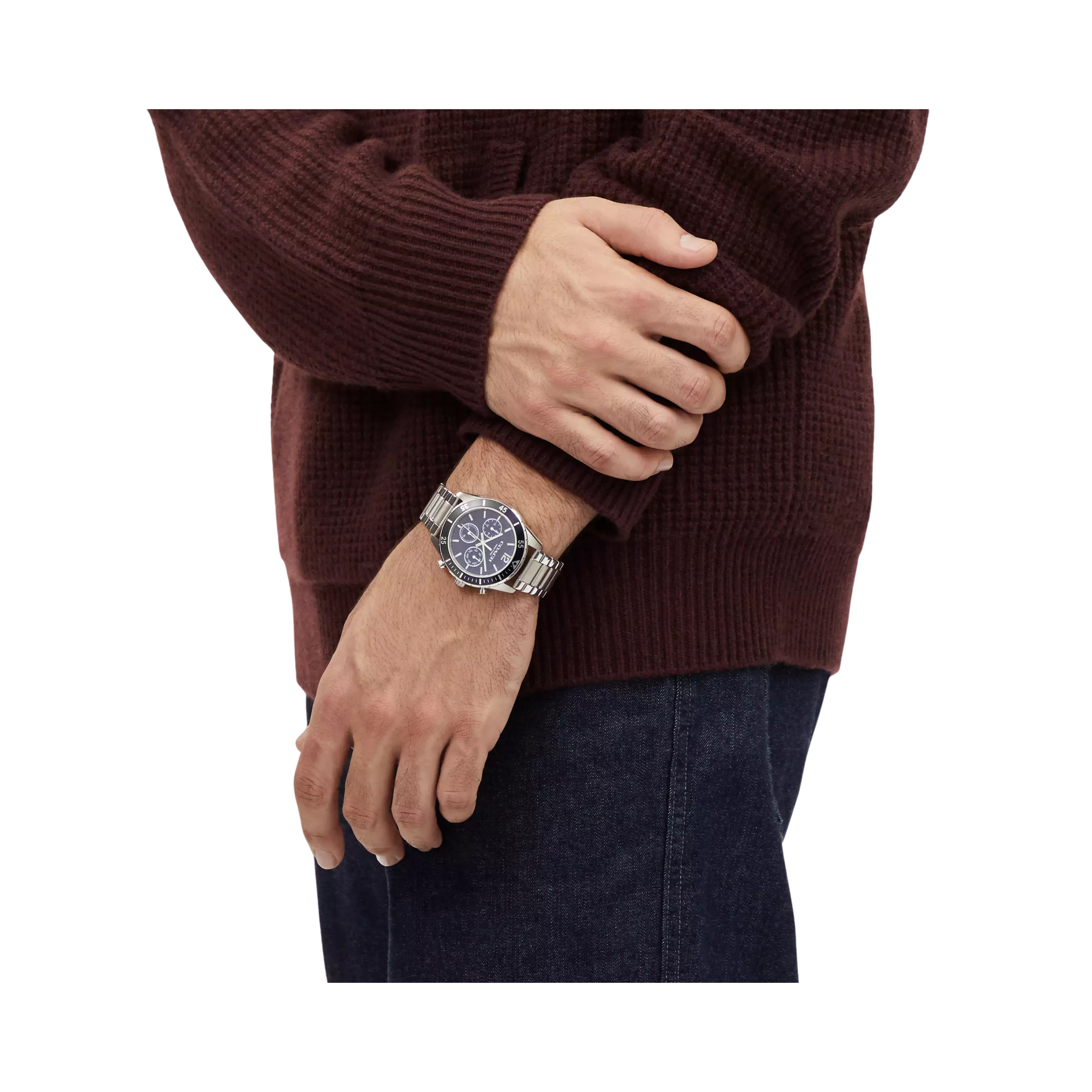 Coach Men Cole Watch 44 Mm - Stainless Steel
