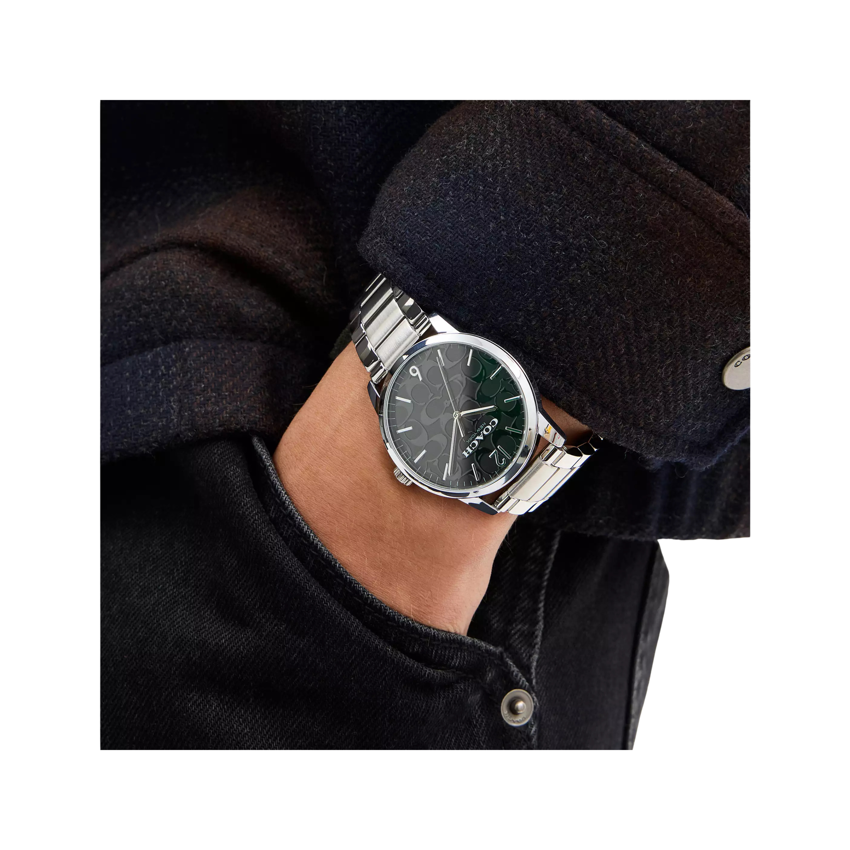Coach Men Keane Watch 39 Mm - Stainless Steel