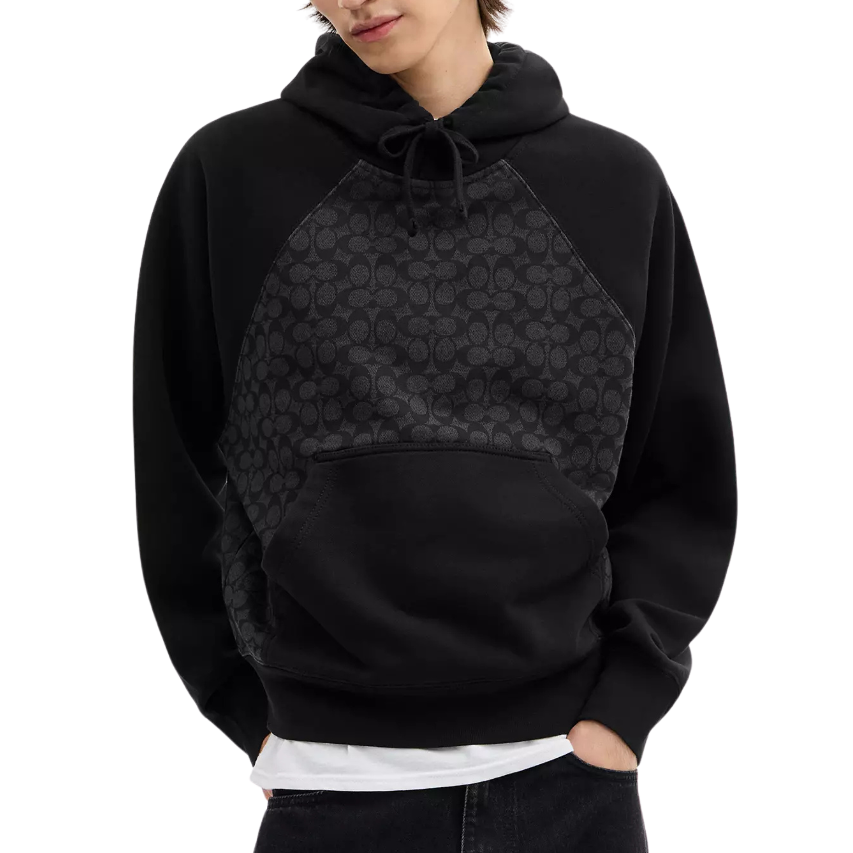 Coach Men Signature Hoodie - Charcoal Signature