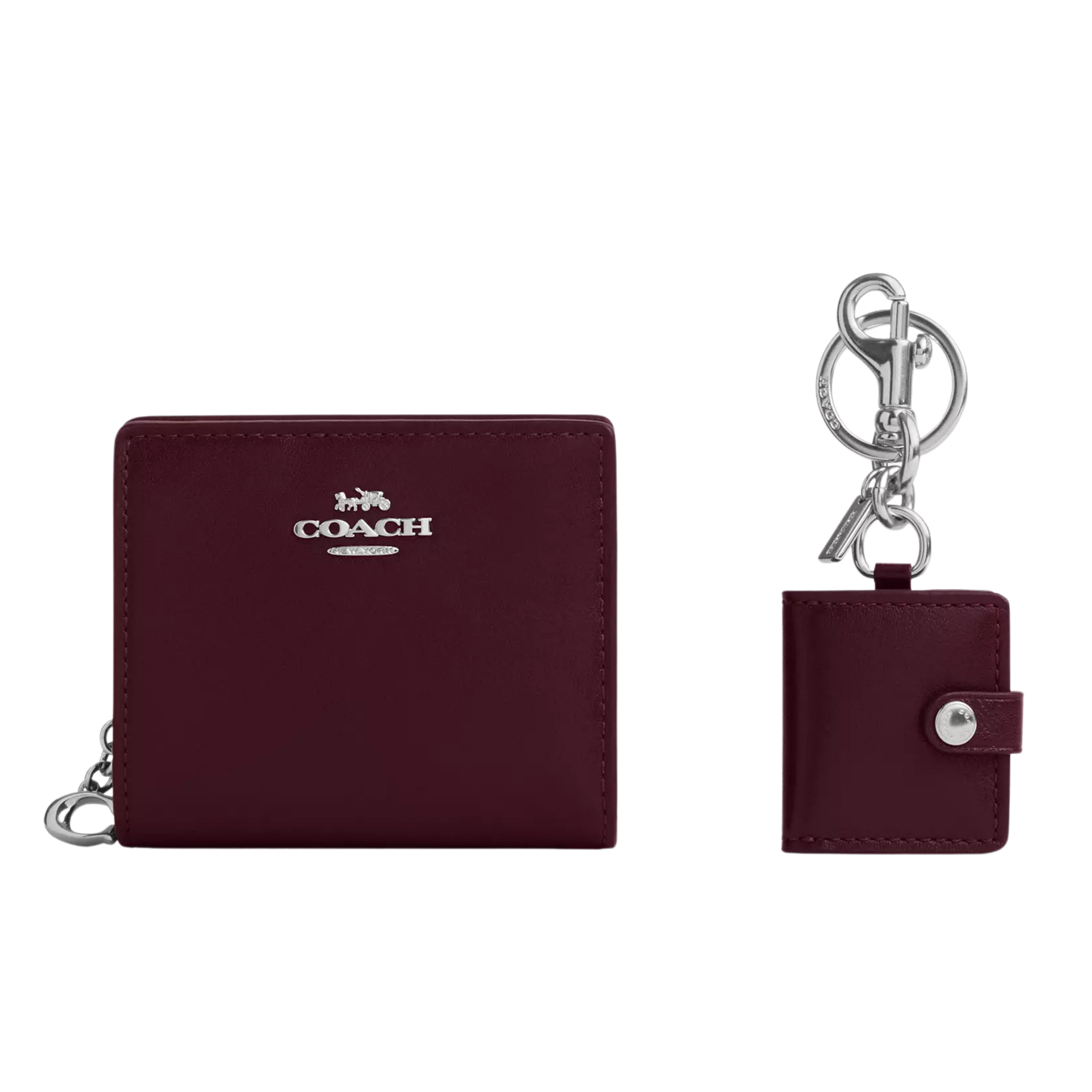 Coach Women Boxed Snap Wallet And Picture Frame - Silver