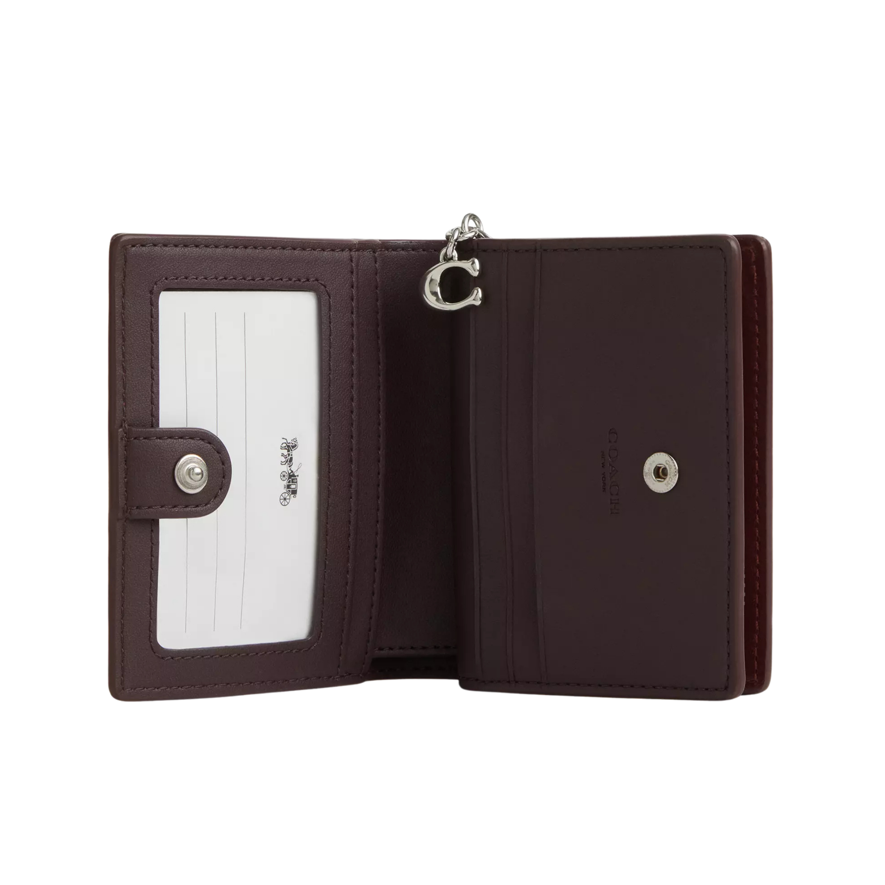 Coach Women Boxed Snap Wallet And Picture Frame - Silver