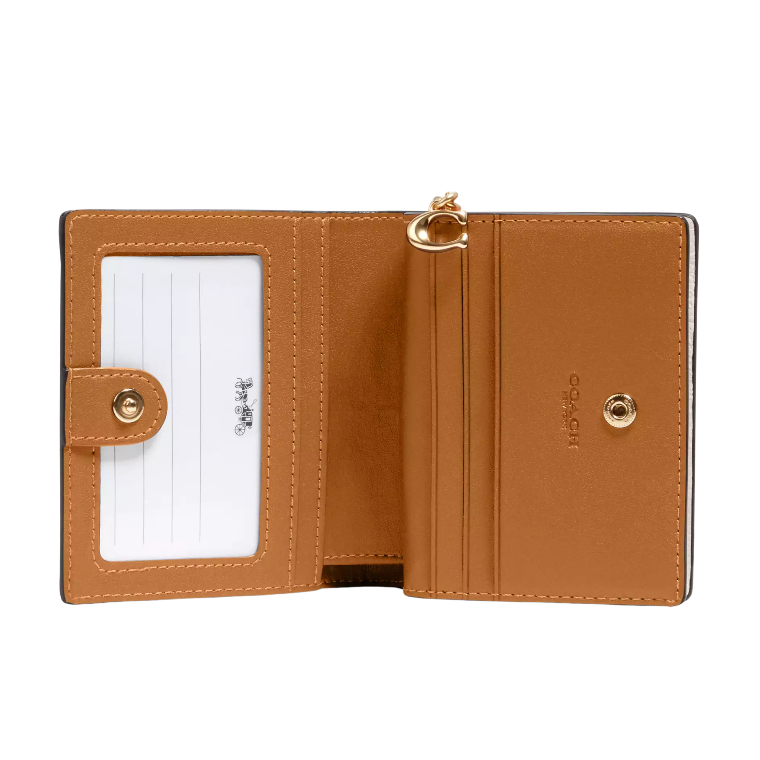 Coach Women Snap Wallet - Gold Chalk