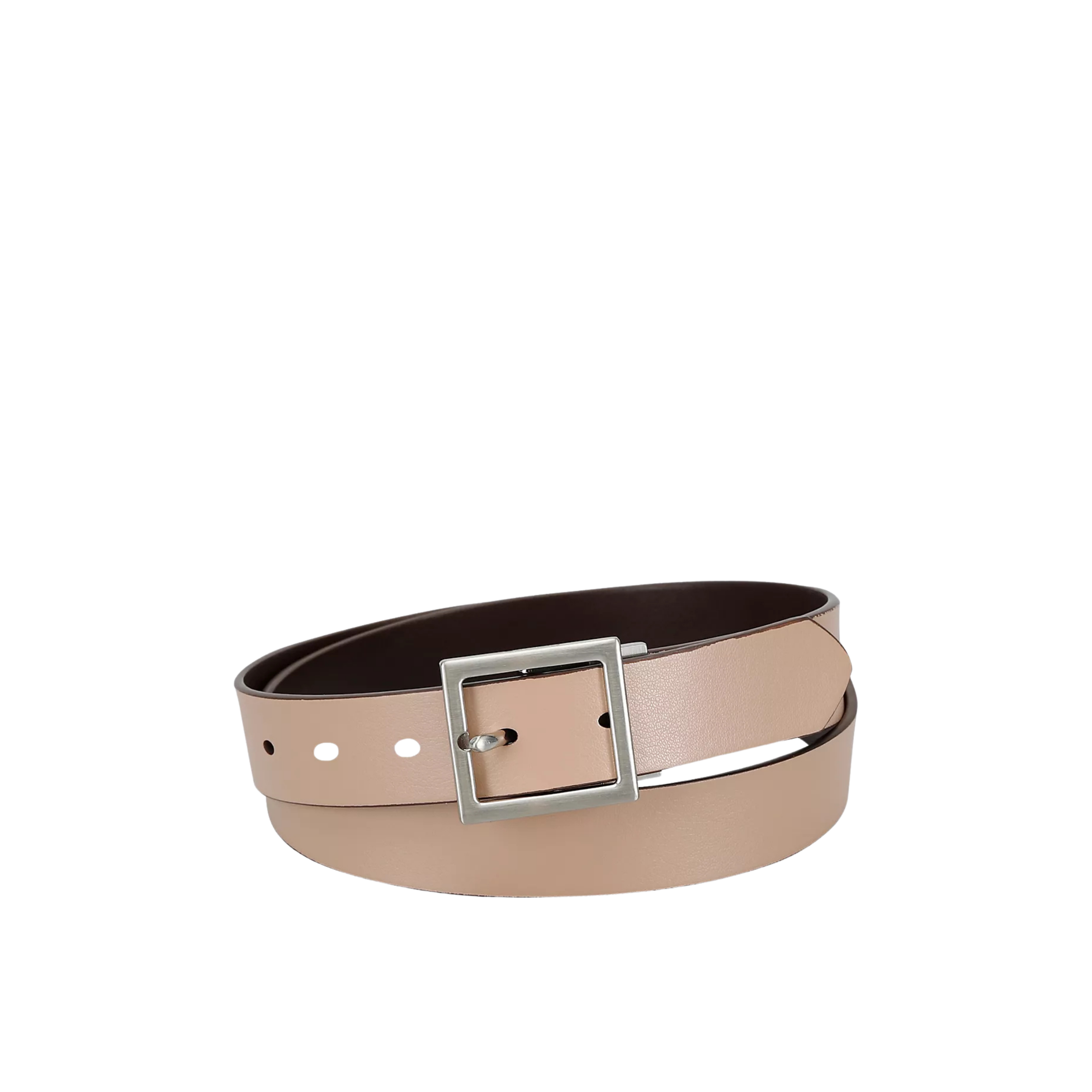 Calvin Klein Women Reversible Center Bar Buckle Belt - Chicory Coffee Praline