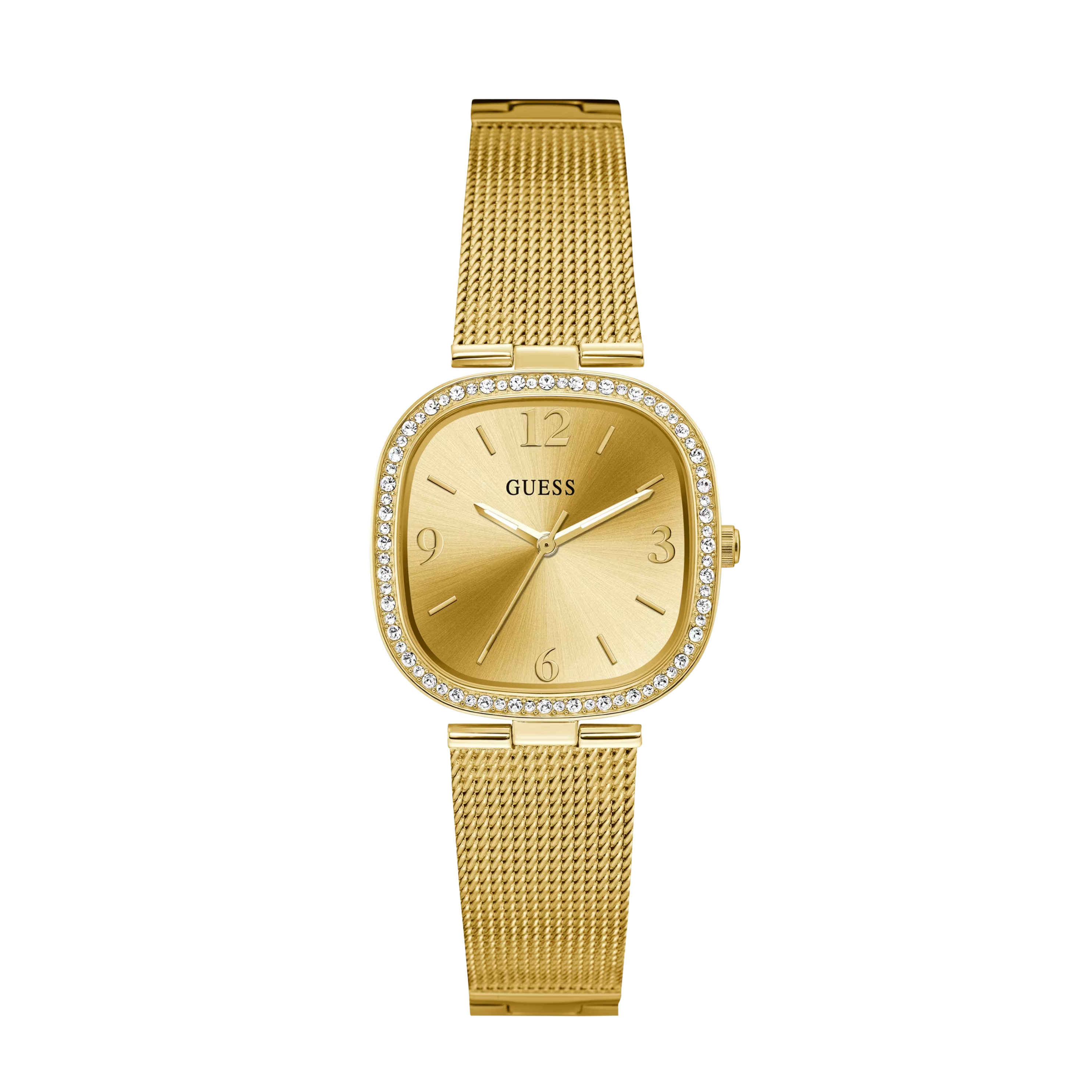 Guess Women Gold Tone Mesh Analog Watch GW0354L2 - Gold
