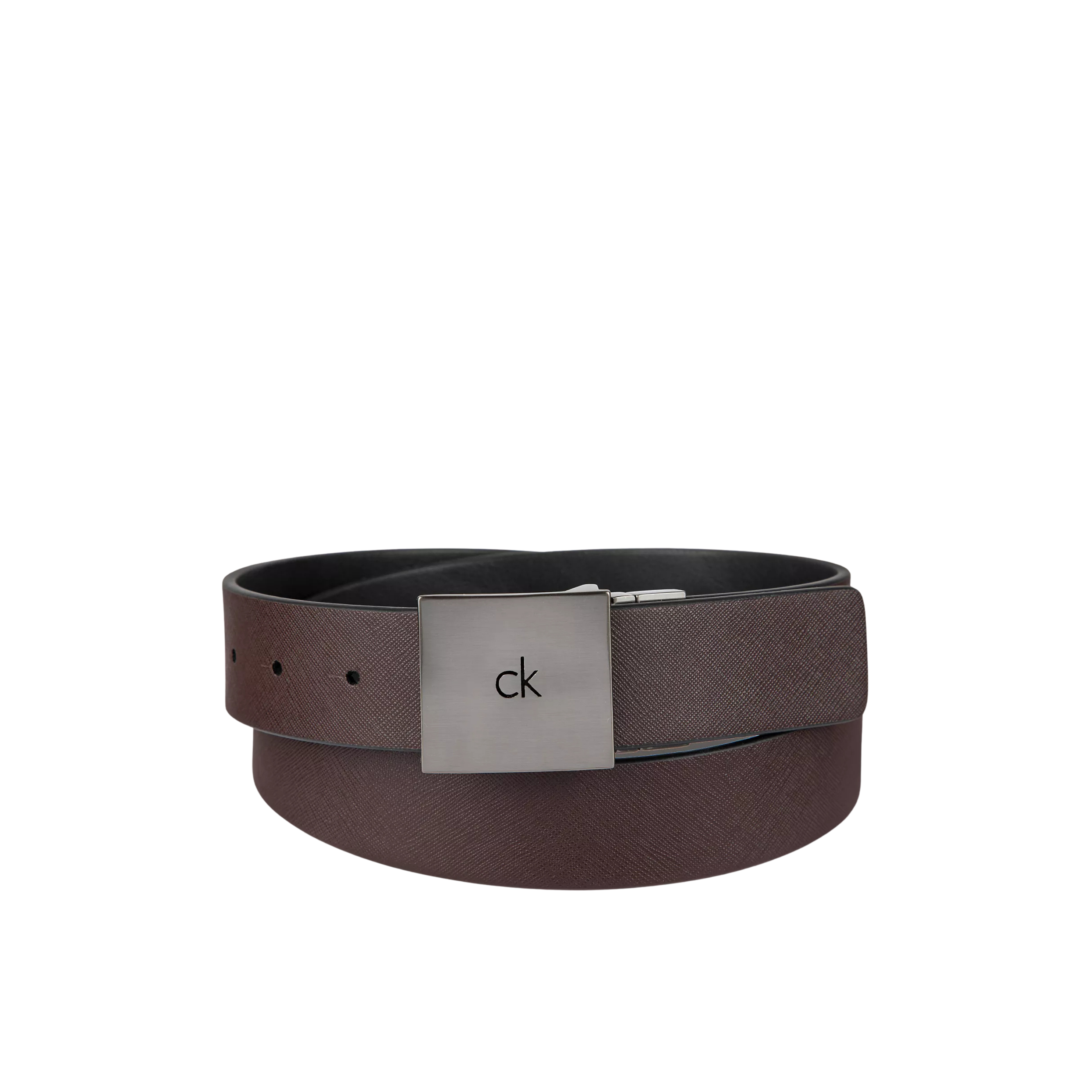 Calvin Klein Men Reversible Square Logo Plaque Belt - Black After Dark