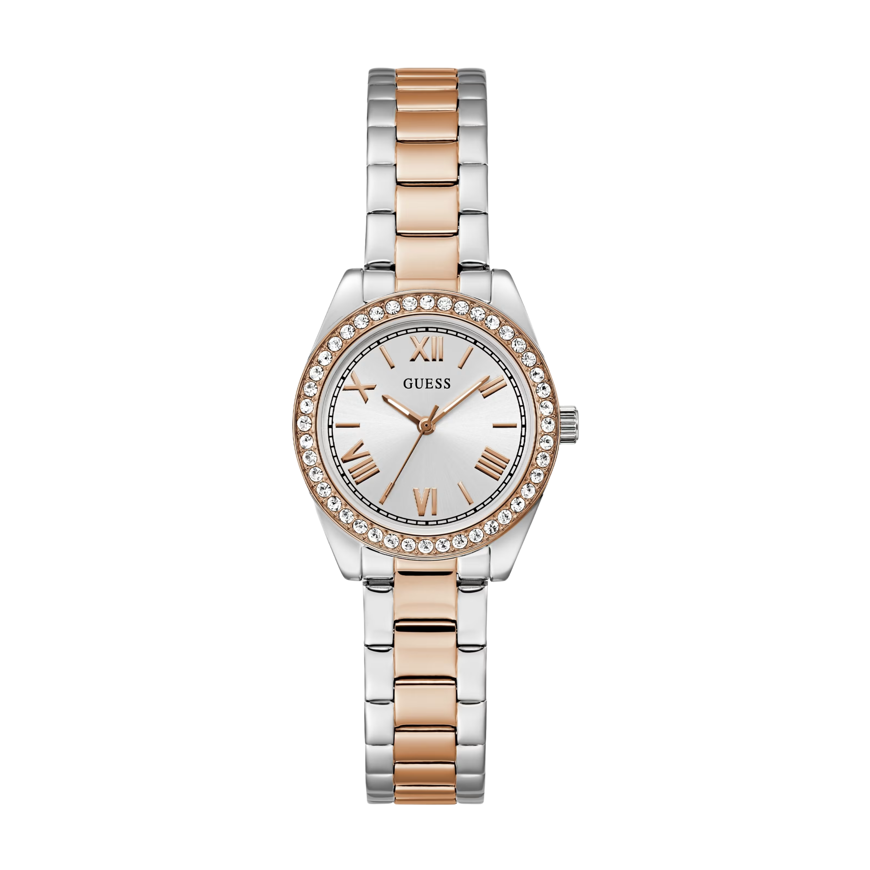 Guess Women Two Tone Analog Watch GW0841L3 - Silver Rose Gold