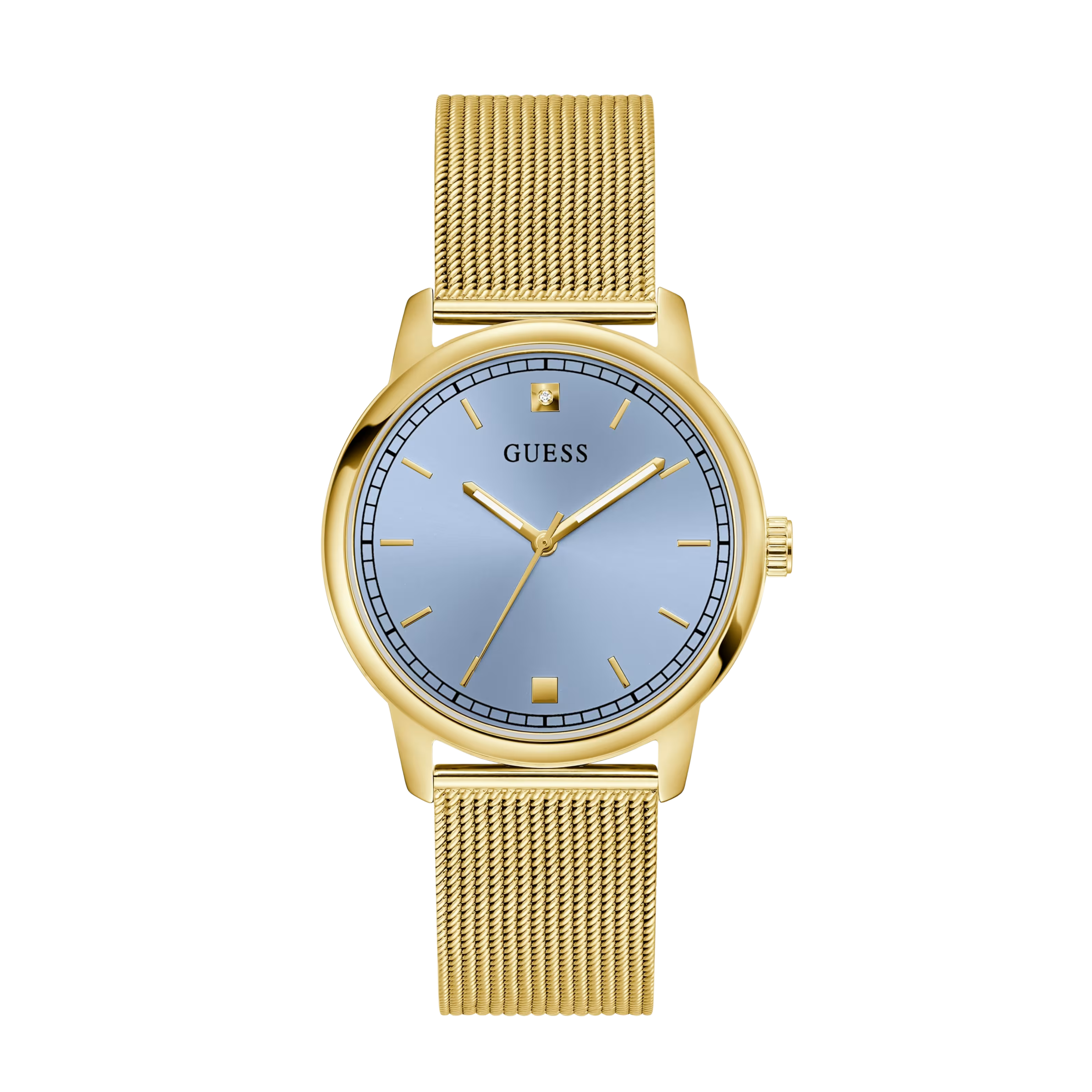 Guess Women Gold Tone And Blue Analog Watch GW0974G3 - Gold