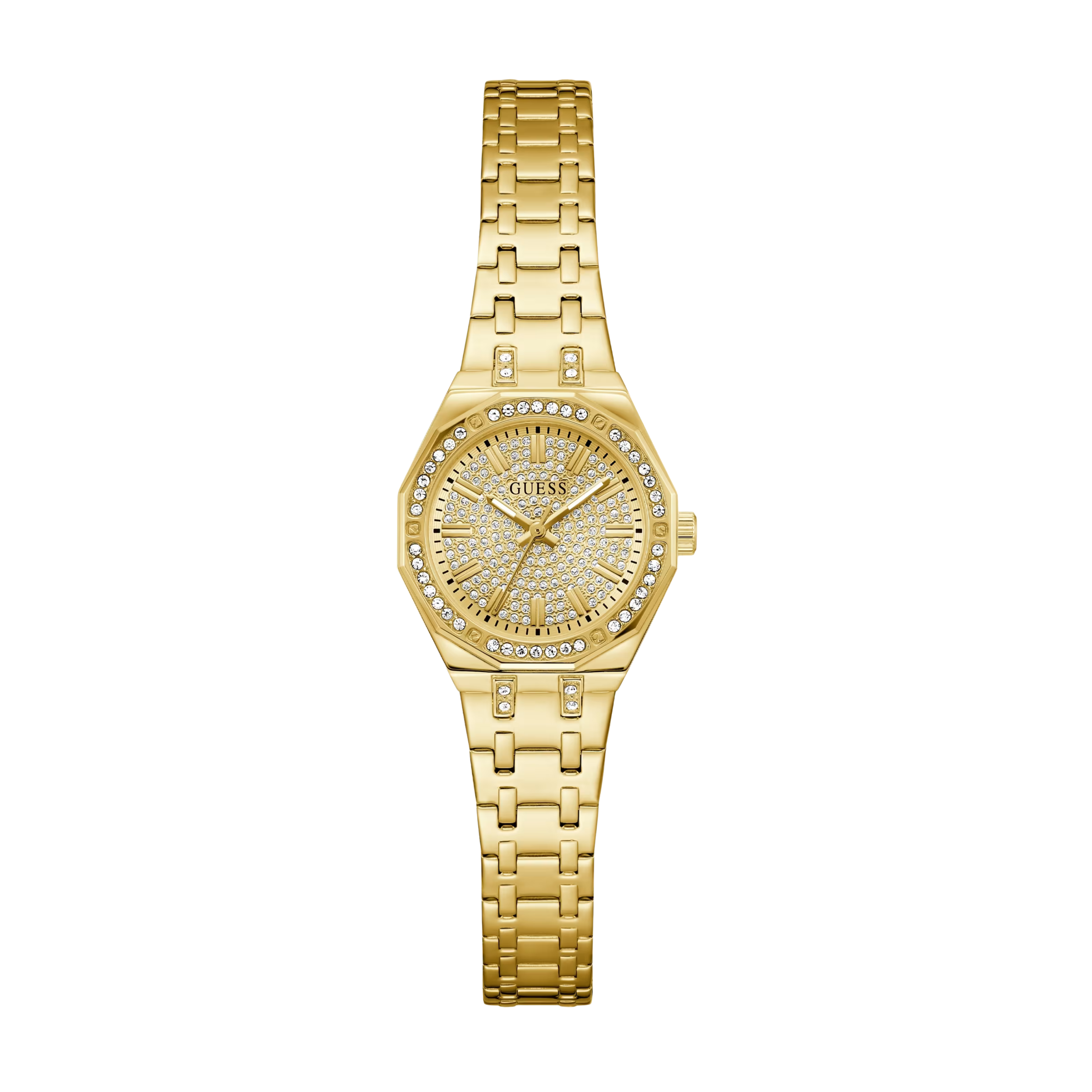 Guess Women Gold Tone Rhinestone Analog Watch GW0931L2 - Gold