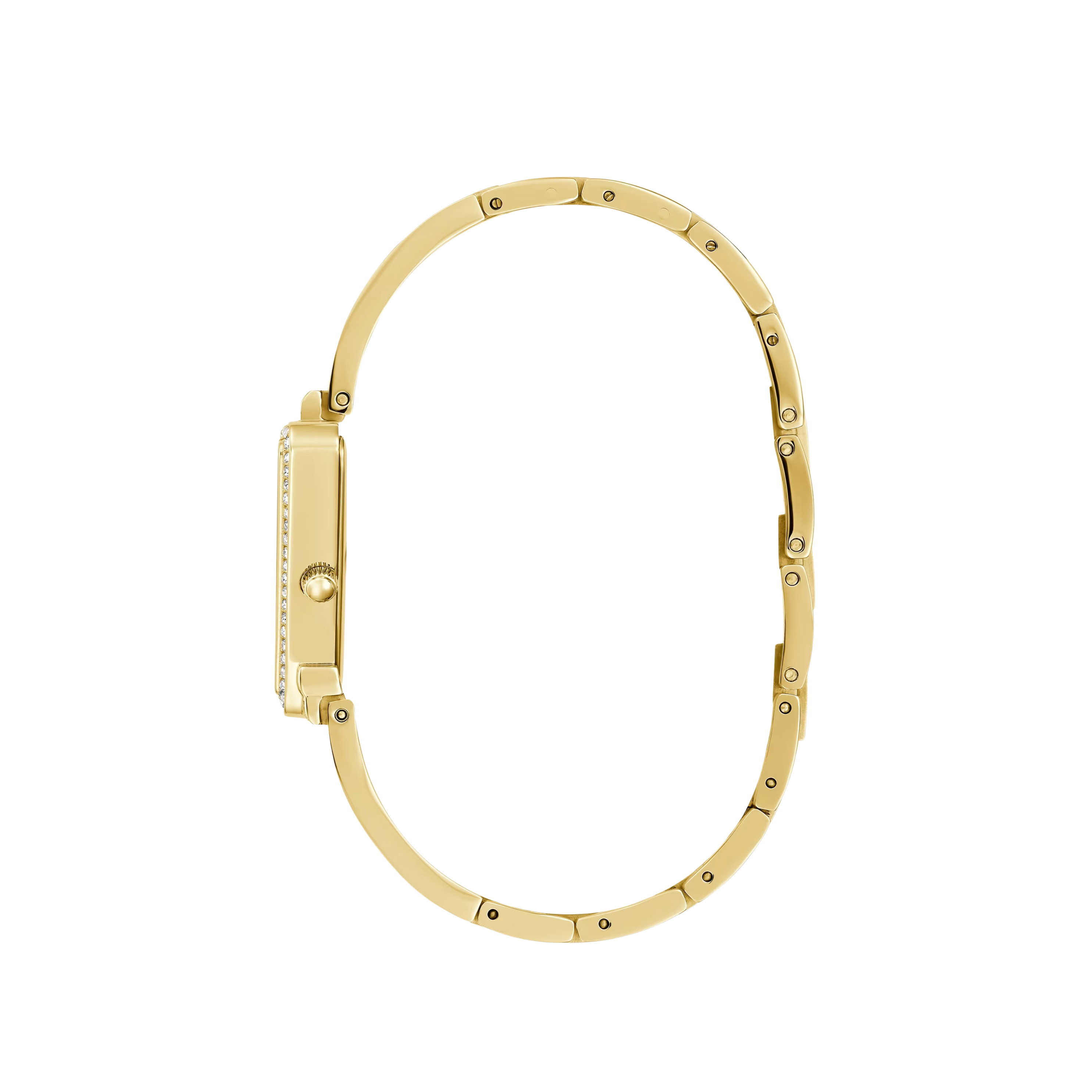Guess Women Gold Tone Crystal Triangle Analog Watch GW0644L2 - Gold