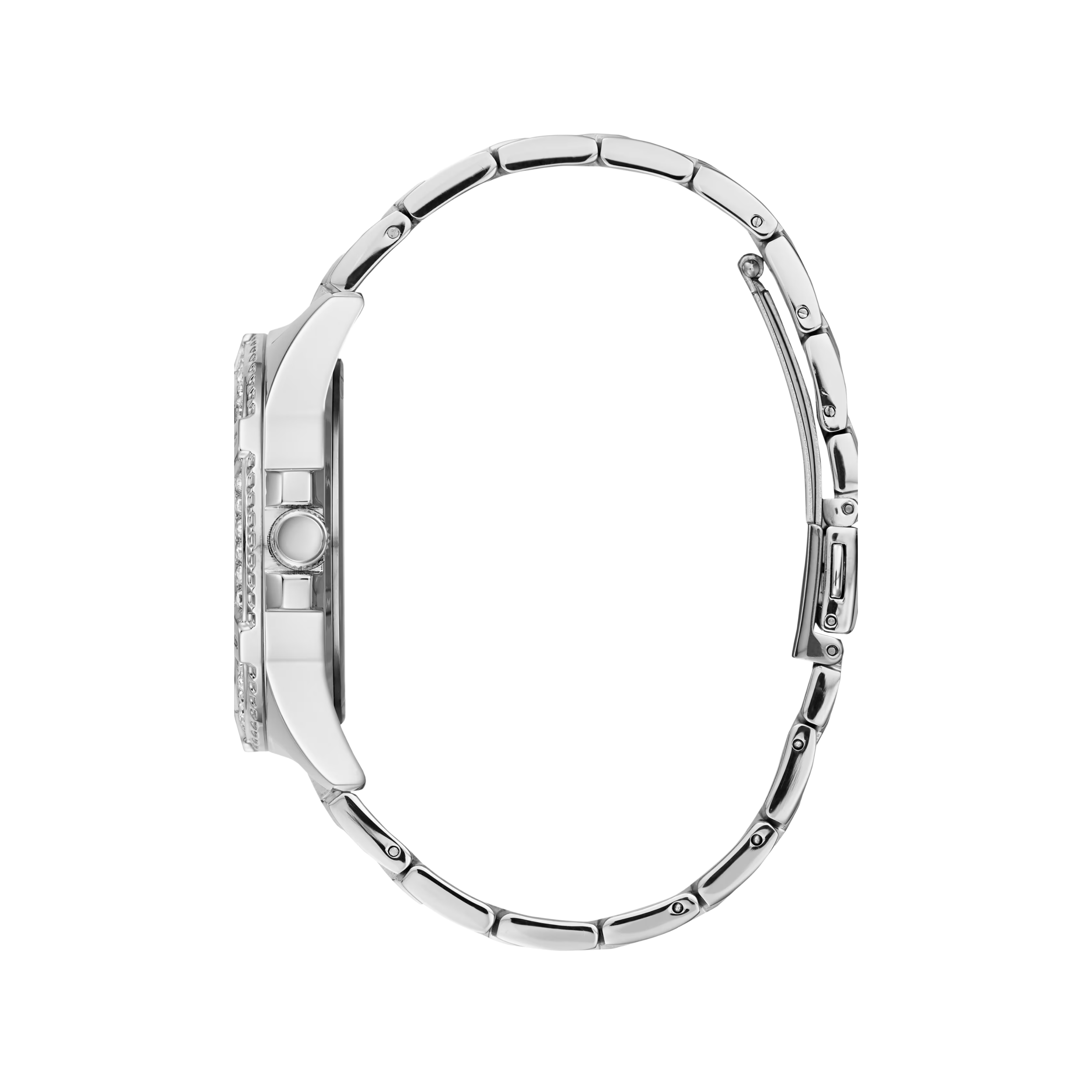 Guess Women Rhinestone Silver Tone Multifunction Watch U1156L1 - Silver