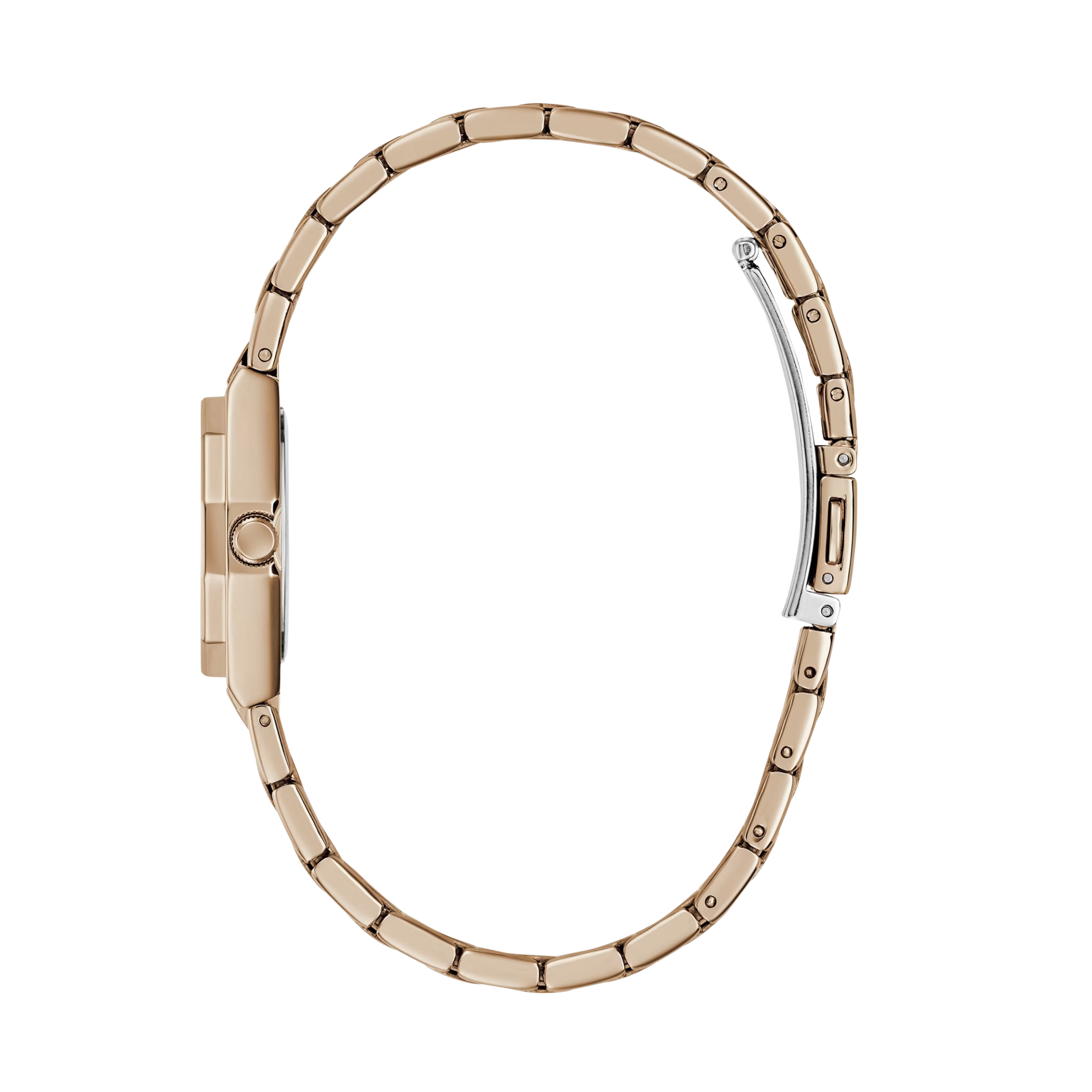 Guess Women Crystal Recycled Steel Analogue Watch 25 mm GW0931L7 - Rose Gold Teal