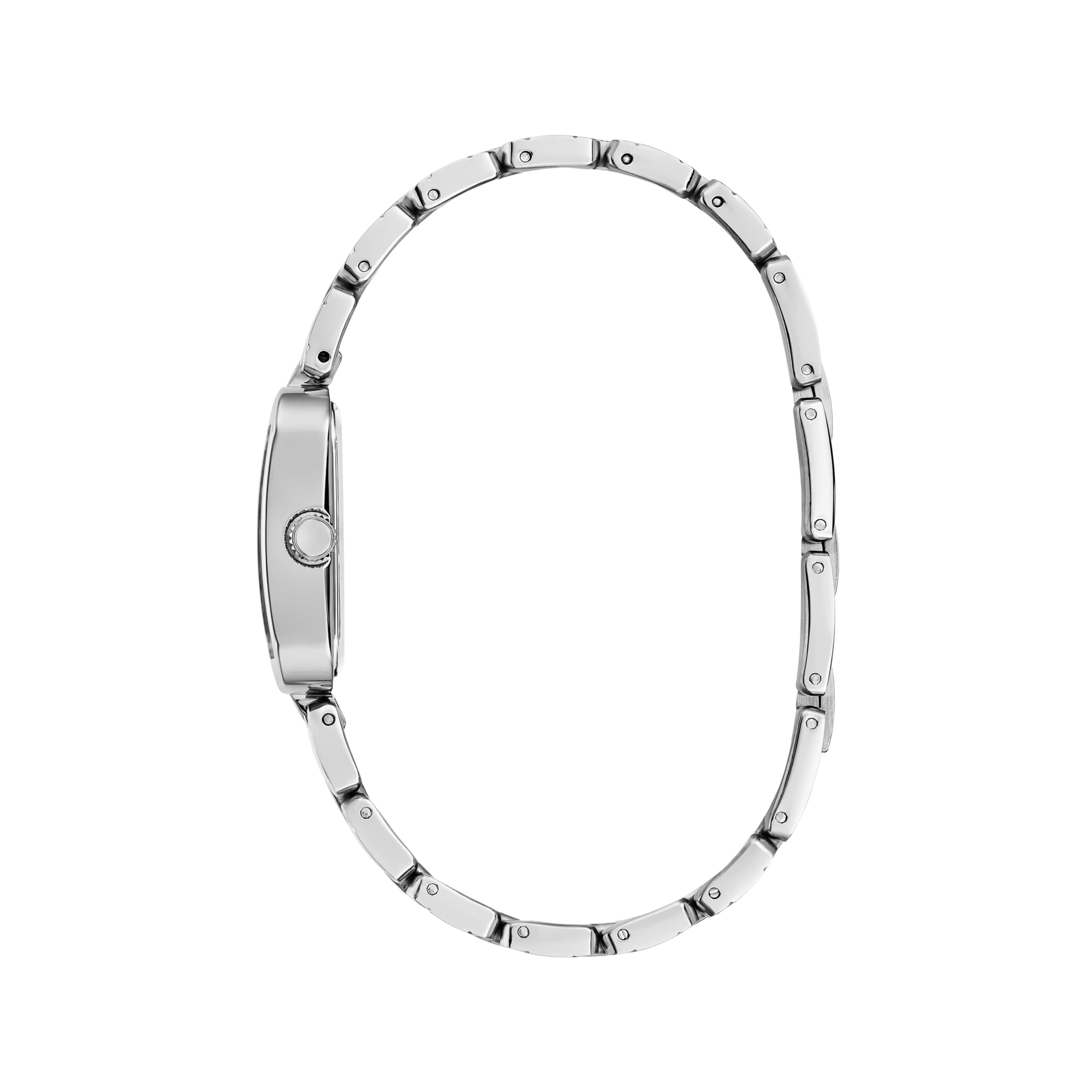 Guess Women Silver Tone Textured Square Analog Watch GW0865L1 - Silver