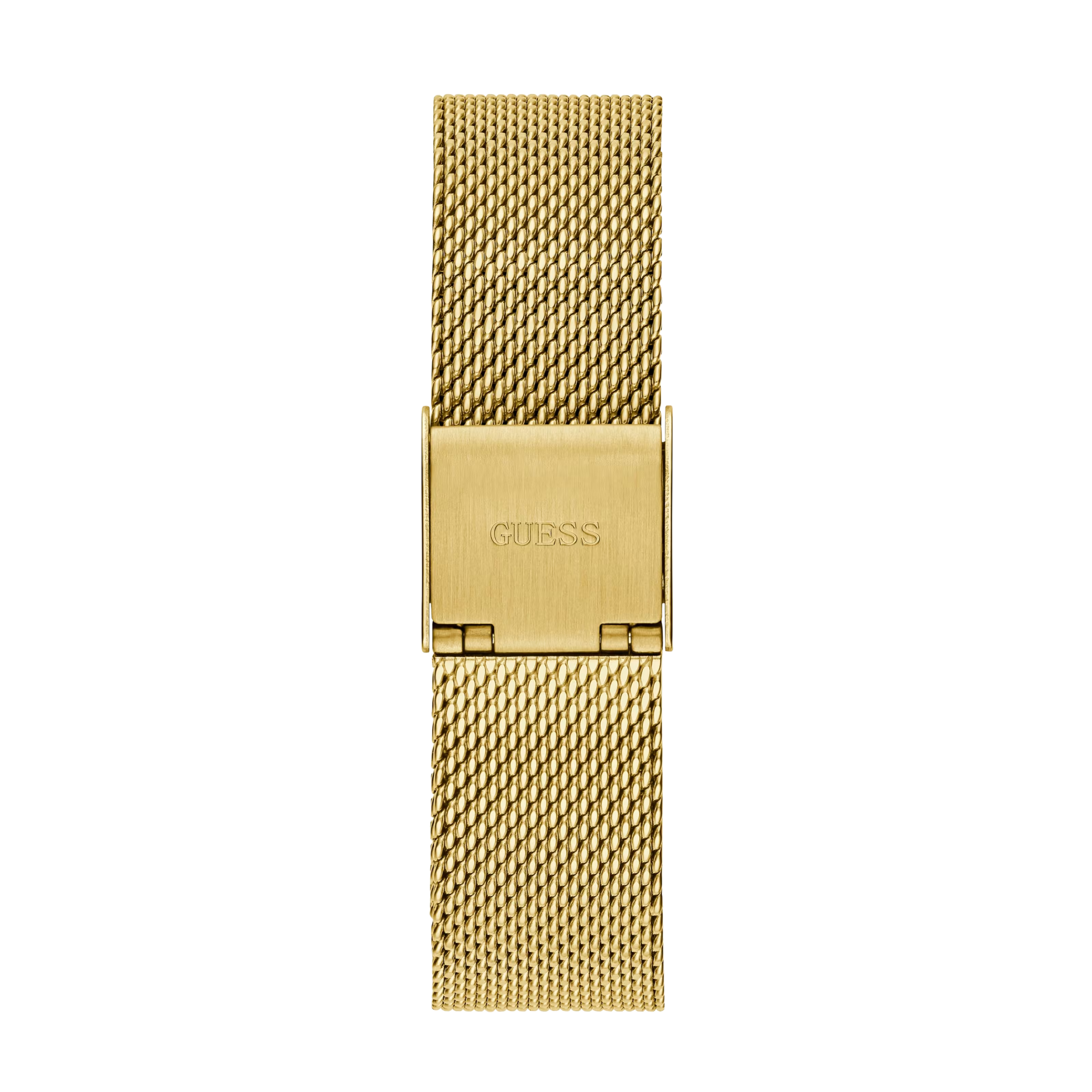Guess Women Gold Tone Rounded Crystal Analog Watch GW0354L6 - Gold Blue