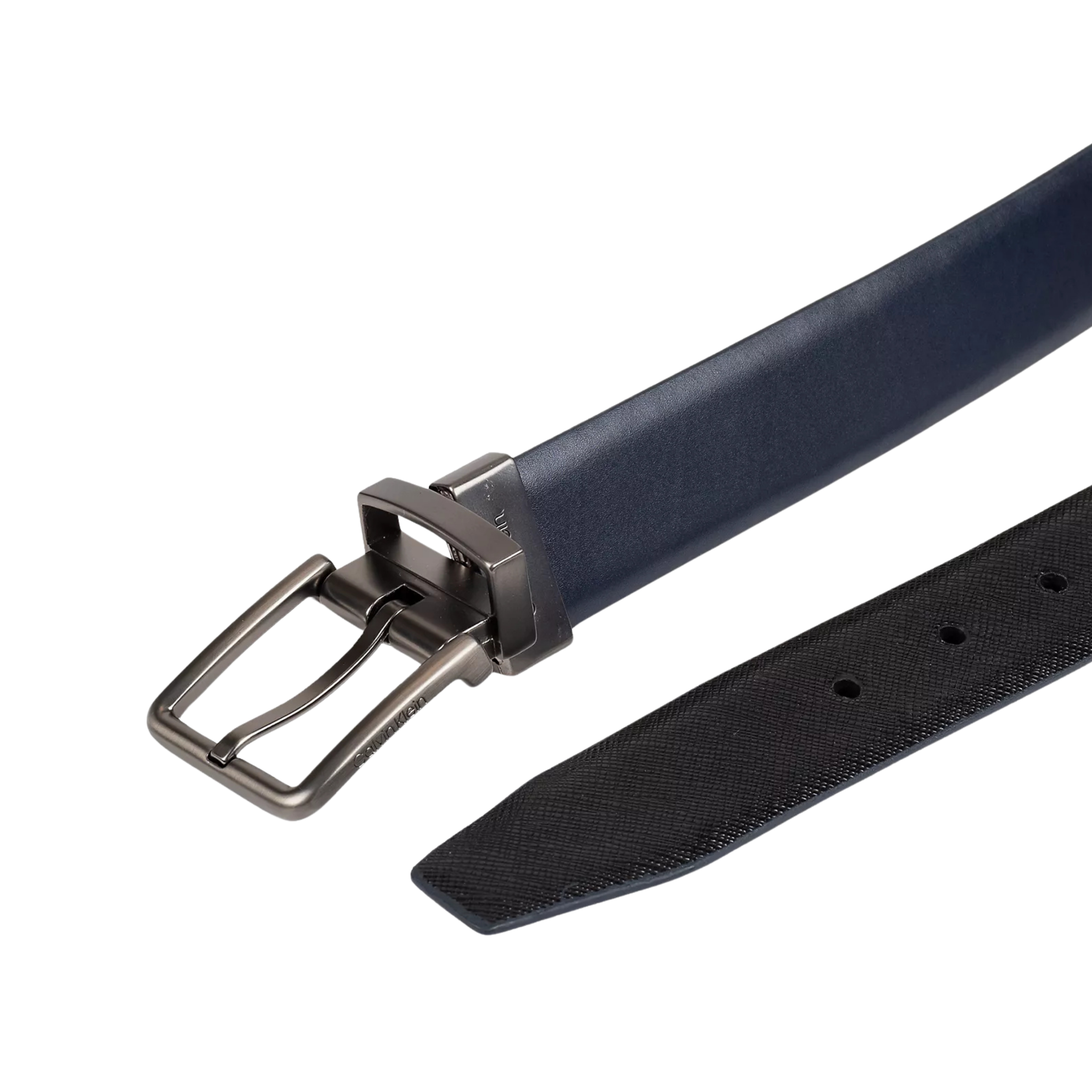 Calvin Klein Men Reversible Saffiano Leather Dress Belt LL000268 - Blue