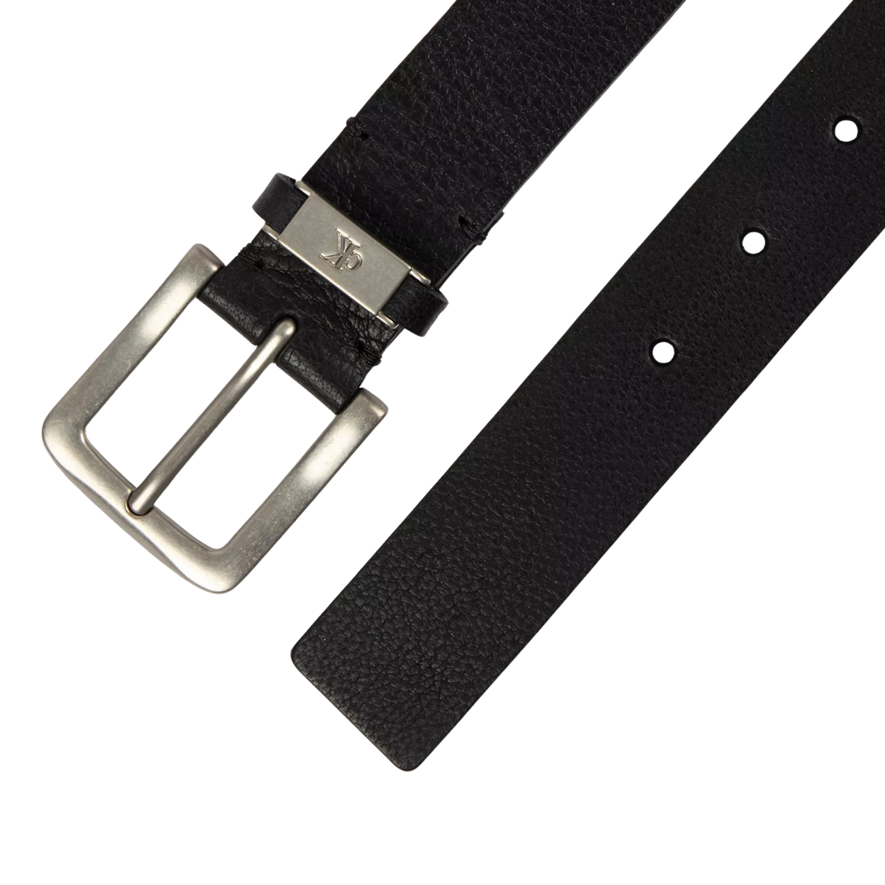 Calvin Klein Men Leather Harness Buckle Belt - Black