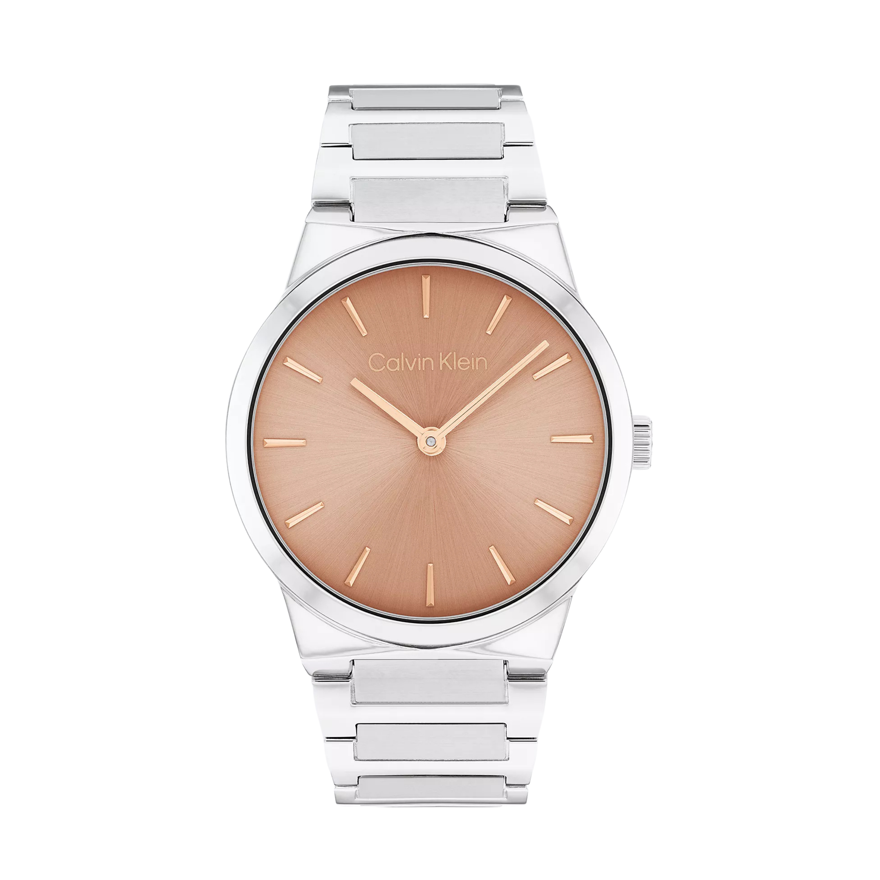 Calvin Klein Women Minimalist Integrated Link Bracelet 32mm Watch - Blush