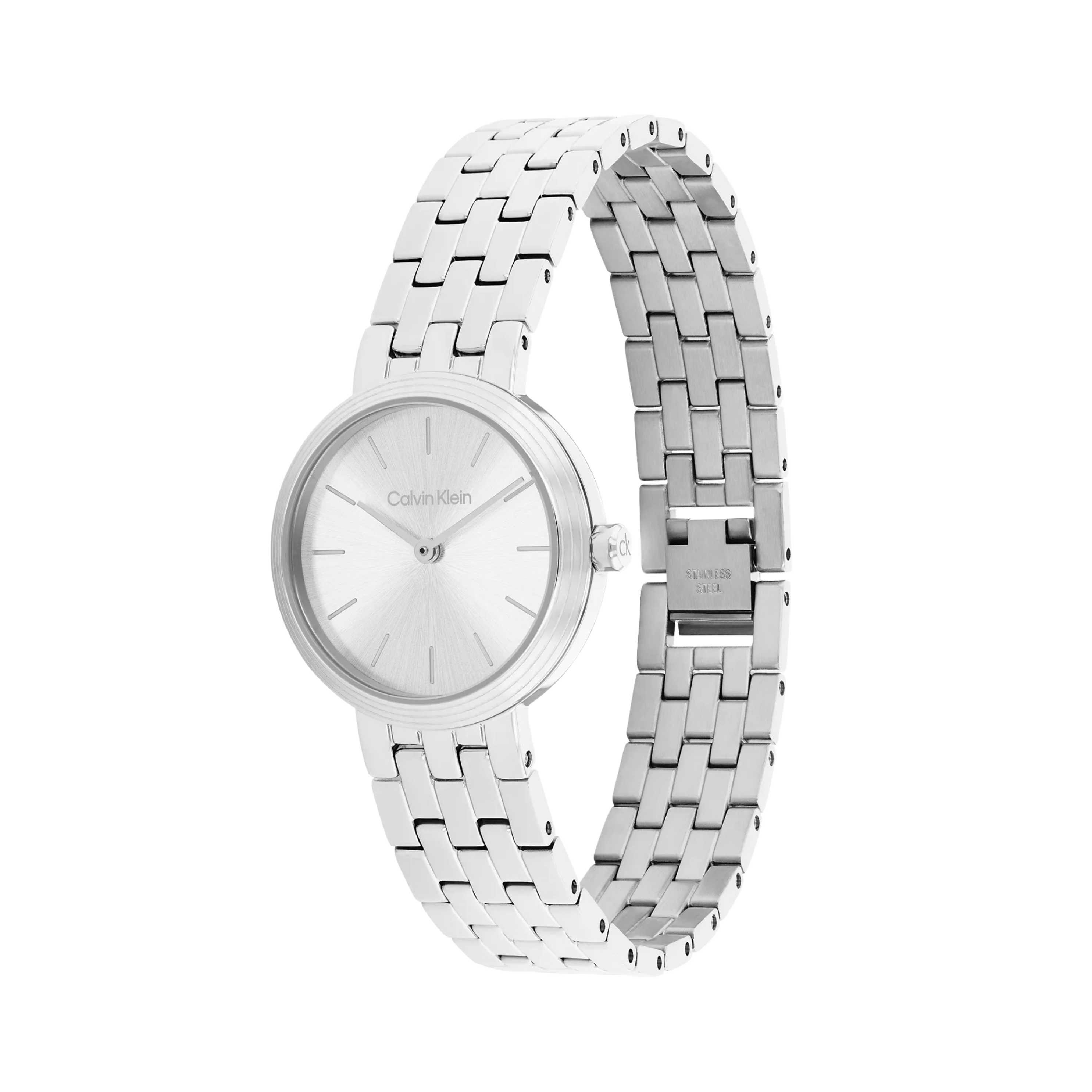 Calvin Klein Women Modern Dial Link Bracelet Watch - Silver