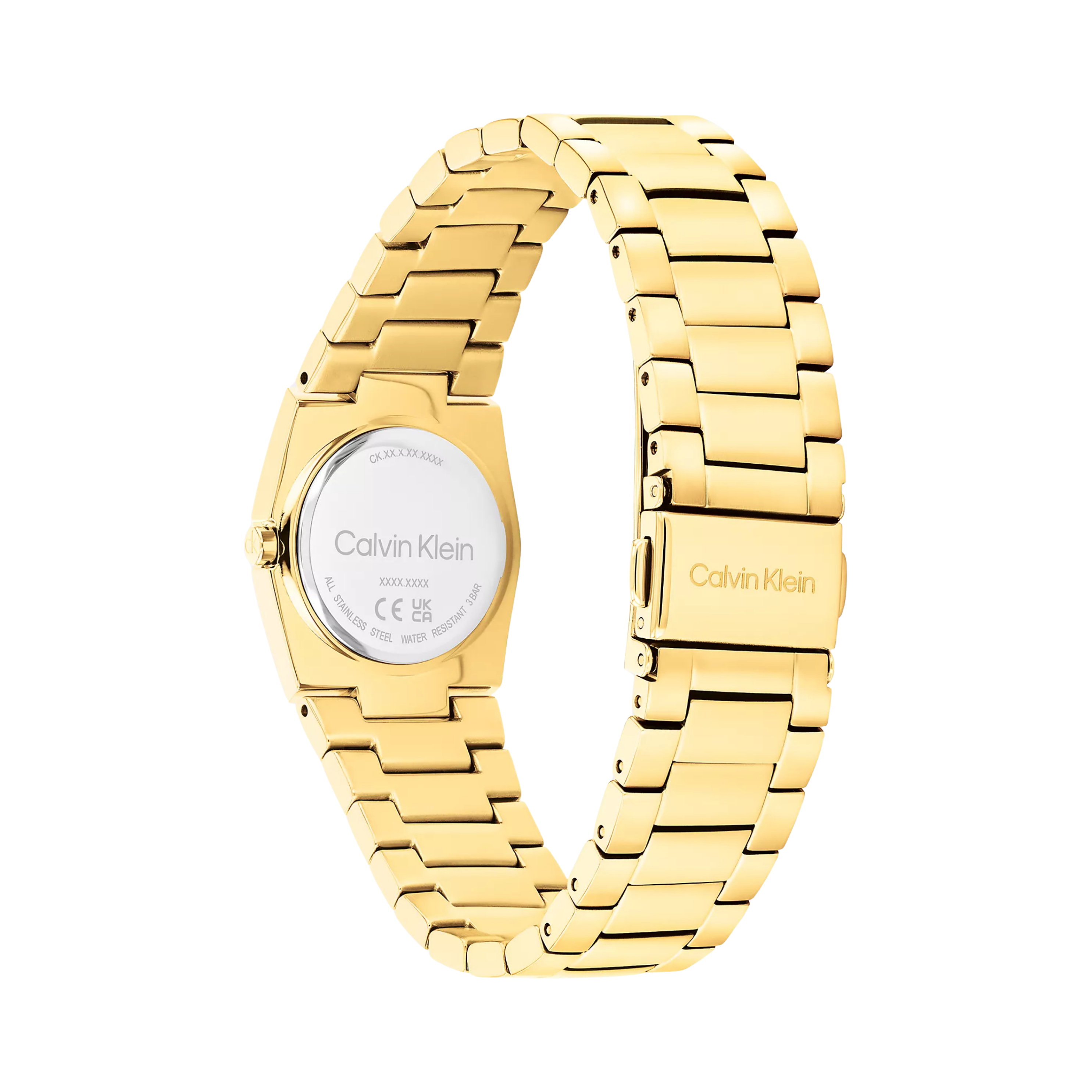 Calvin Klein Women Emblem Dial Link Bracelet Watch - Gold