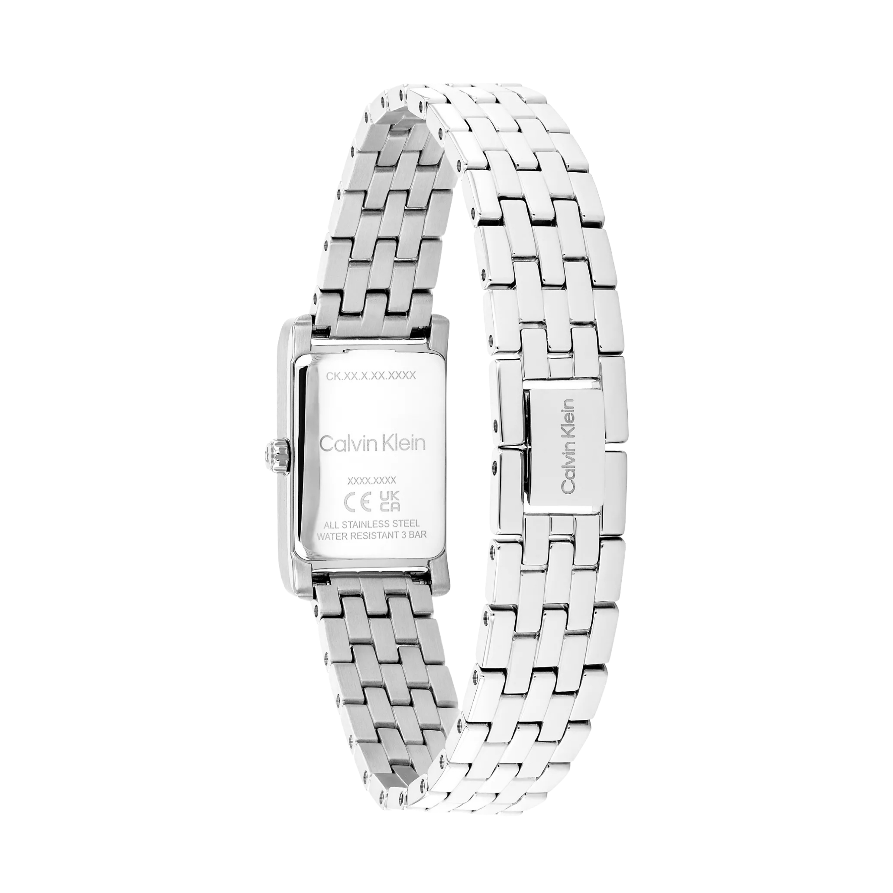 Calvin Klein Women Rectangle Dial Link Bracelet Watch - Blush