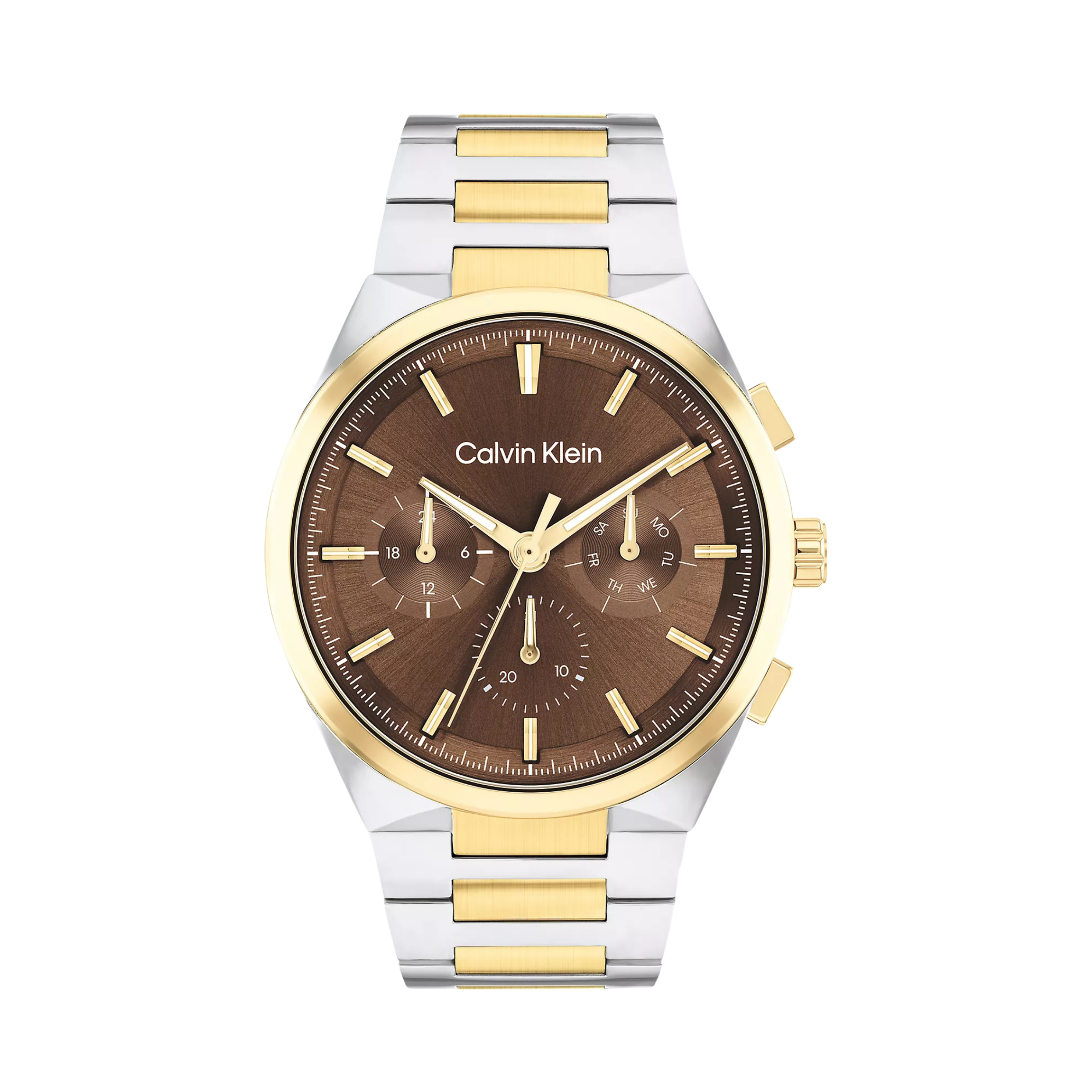 Calvin Klein Men Multifunction H Link Bracelet Watch 25200441 - Brown Multi
