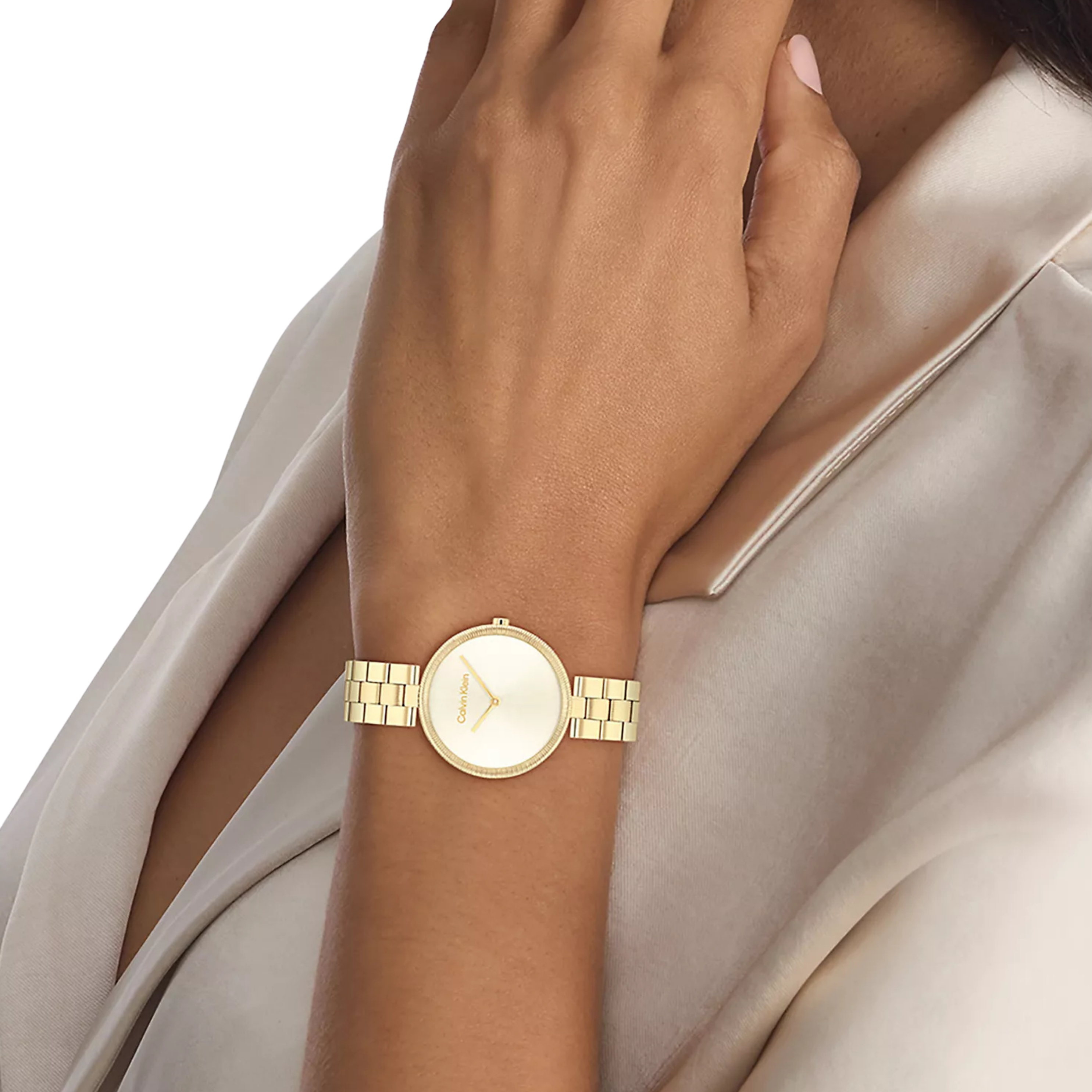 Calvin Klein Women Minimal Link Bracelet Watch - Gold