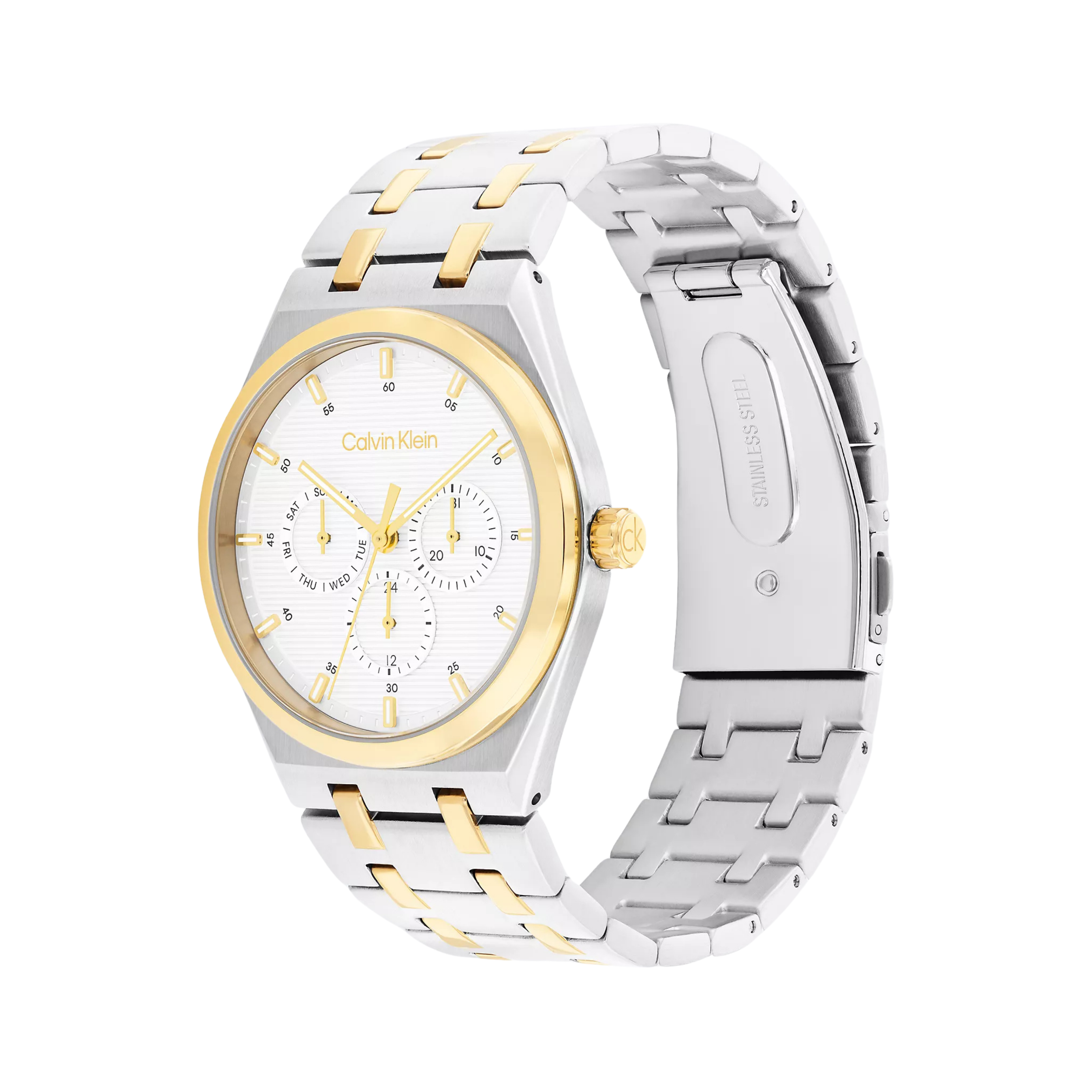 Calvin Klein Men Multifunction Link Bracelet Watch 25200520 - White